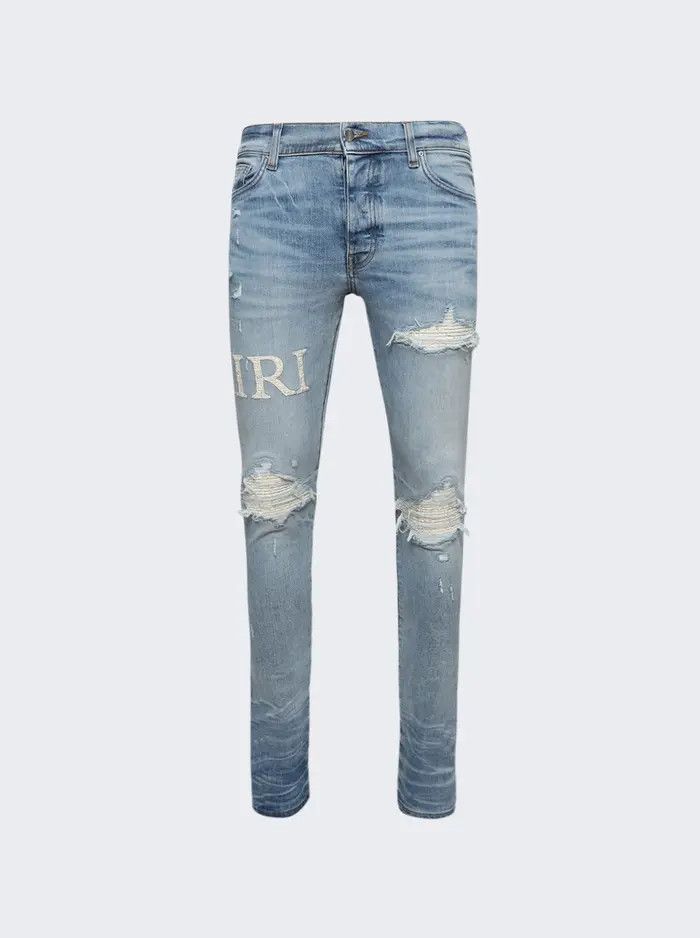 Amiri o1orln0326 Boucle Logo Mx1 Jeans in Blue Size US 36 / EU 52 - 1 Thumbnail