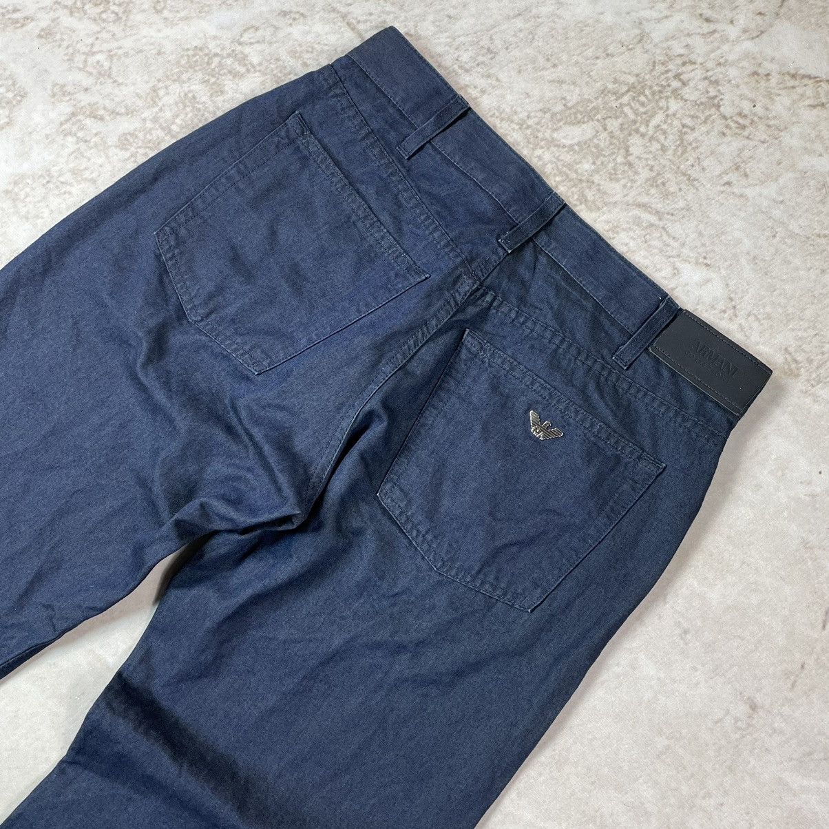 Armani × Giorgio Armani Armani Collezioni Italy Real Baggy Mettalic Logo Pants Size US 32 / EU 48 - 13 Thumbnail