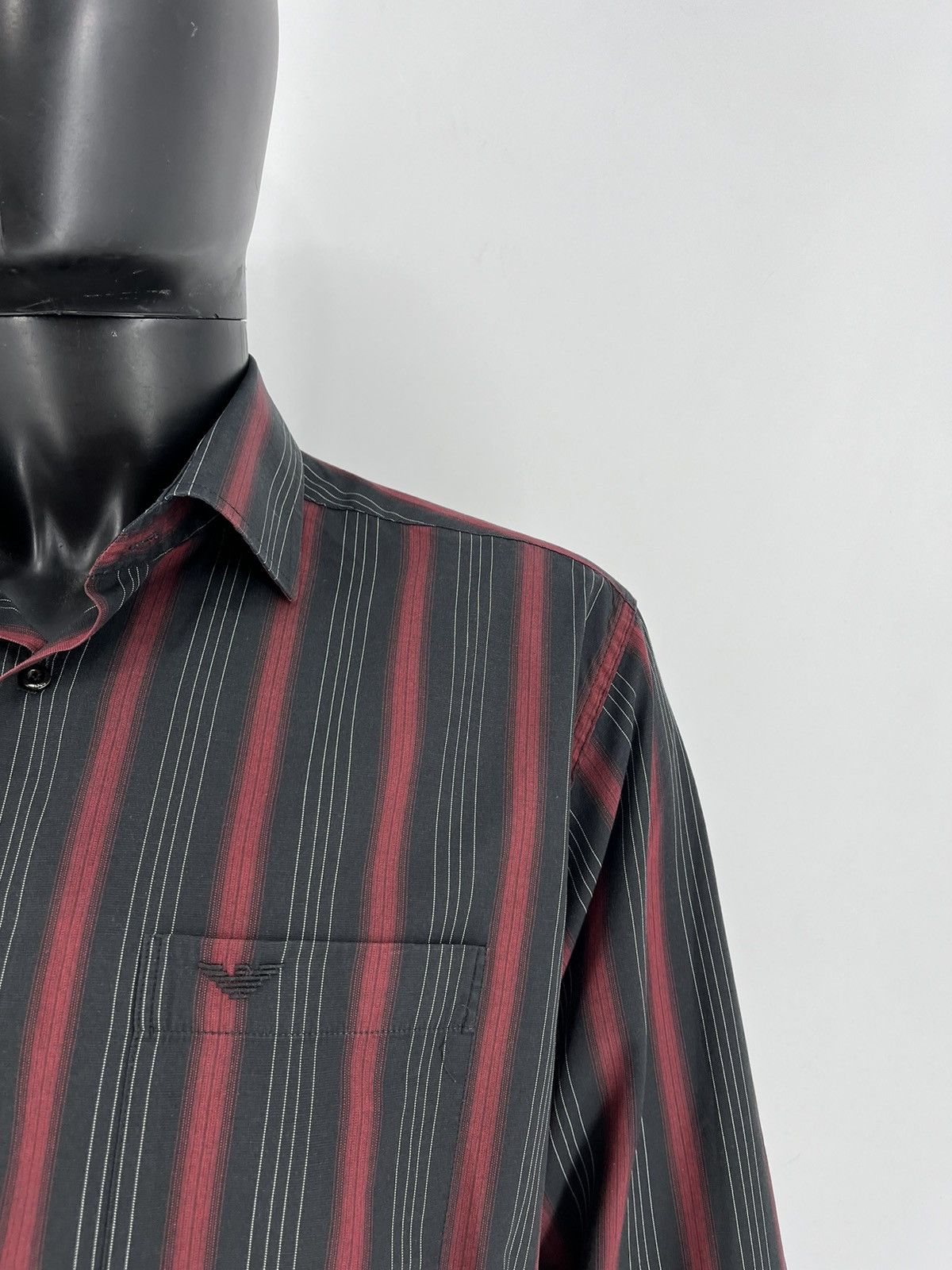 Armani Vintage Striped Shirt Armani Collezioni Size XL Rare Size US XL / EU 56 / 4 - 6 Thumbnail