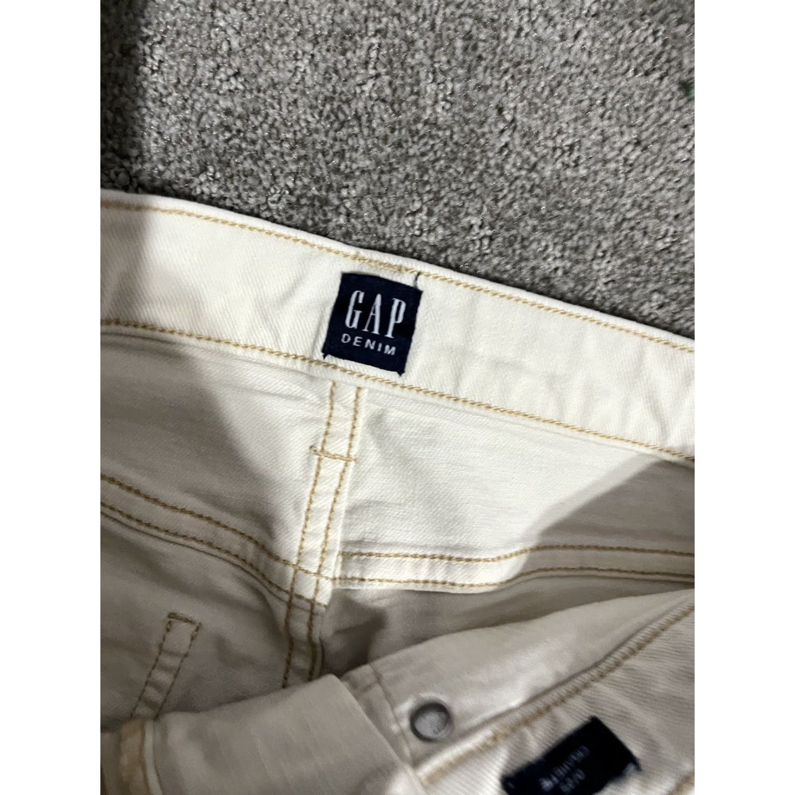 Gap VINTAGE Gap Cigarette Jeans Womens 0 White Denim Ankle Stretch High Rise 27.5in Classic Slim Size 25" / US 0 / IT 36 - 5 Thumbnail