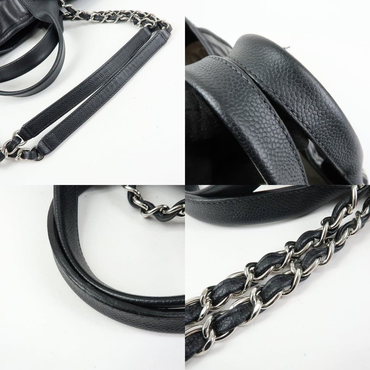 Chanel Chanel Deauville GM Calfskin Tote Black Size ONE SIZE - 4 Thumbnail