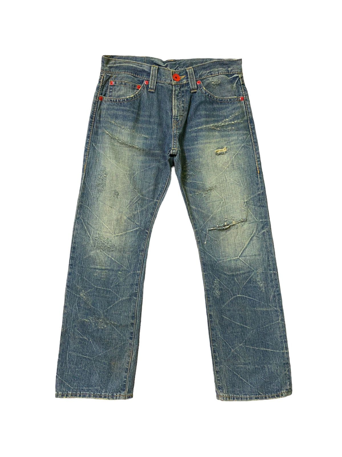 Japanese Brand × Vintage Vintage COCOLULU Big Logo Distressed Acid Wash Denim Size US 32 / EU 48 - 2 Thumbnail