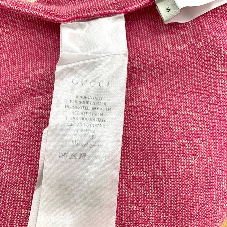Gucci Gucci Pink logo double G full print round neck cotton short Size US S / EU 44-46 / 1 - 6 Thumbnail