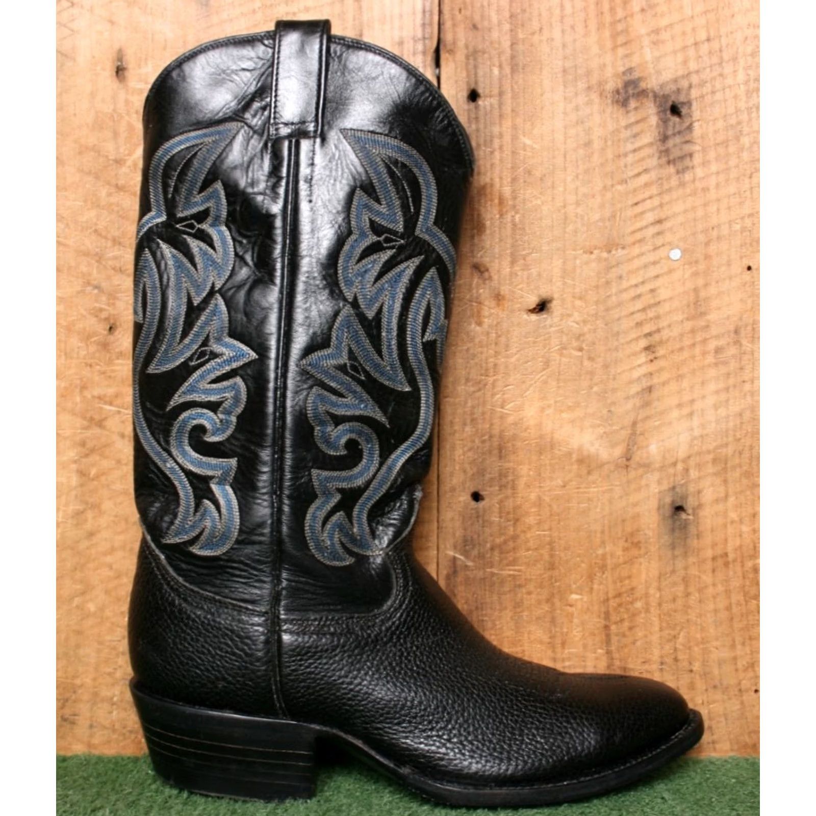 Vintage VINTAGE Cowtown Western Boots Leather Black EE Mens 7.5 SZ 7.5 Re-Soled Cowboy Boots US Made Cowboys Size US 8 / EU 41 - 2 Thumbnail