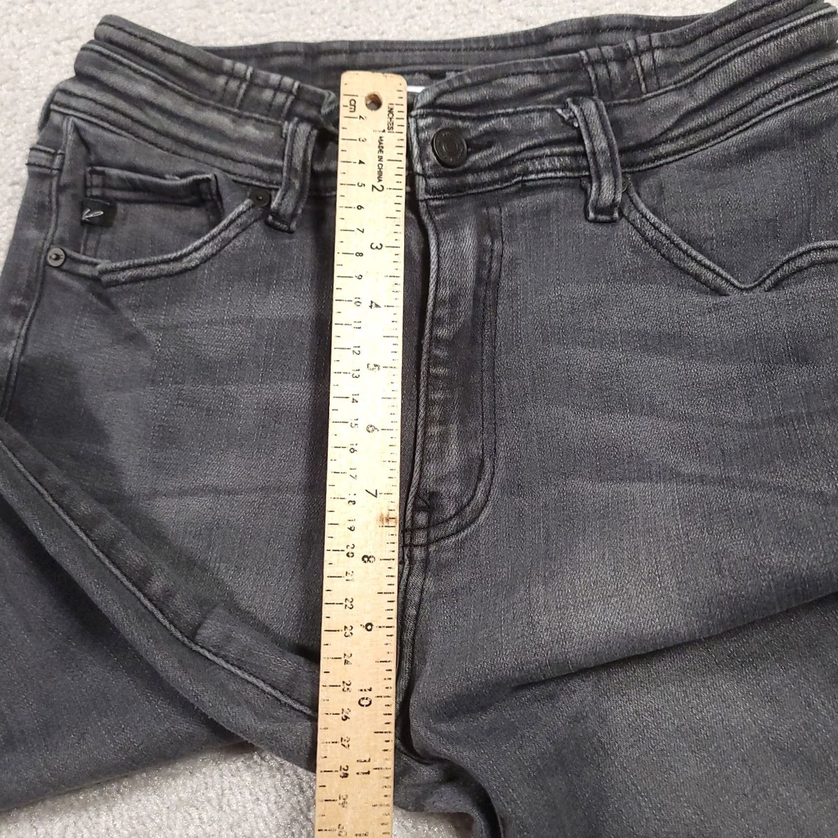 Vintage KanCan for Maurices High Rise Gray Raw Hem Skinny Jeans Womens Size 28 Size 28" / US 6 / IT 42 - 7 Thumbnail