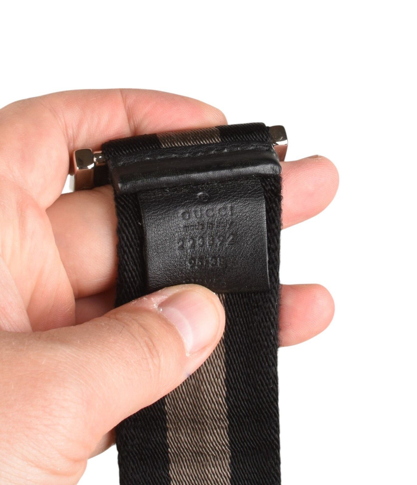 Gucci Gucci Men Belt Adjustable Striped Size 95/Medium, S1432 Size 38 - 8 Thumbnail