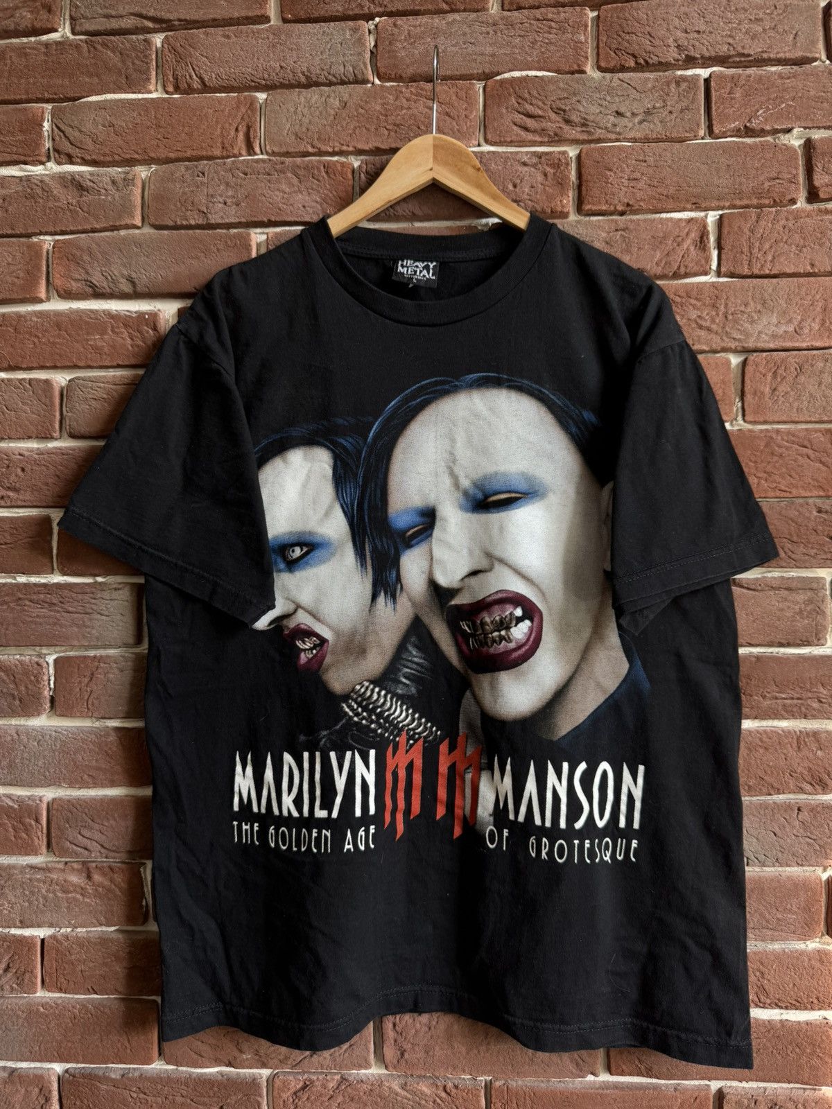 Band Tees Marilyn Manson Age Grotesque Vintage 00s Band Tee Rock Rare Size US L / EU 52-54 / 3 - 1 Thumbnail