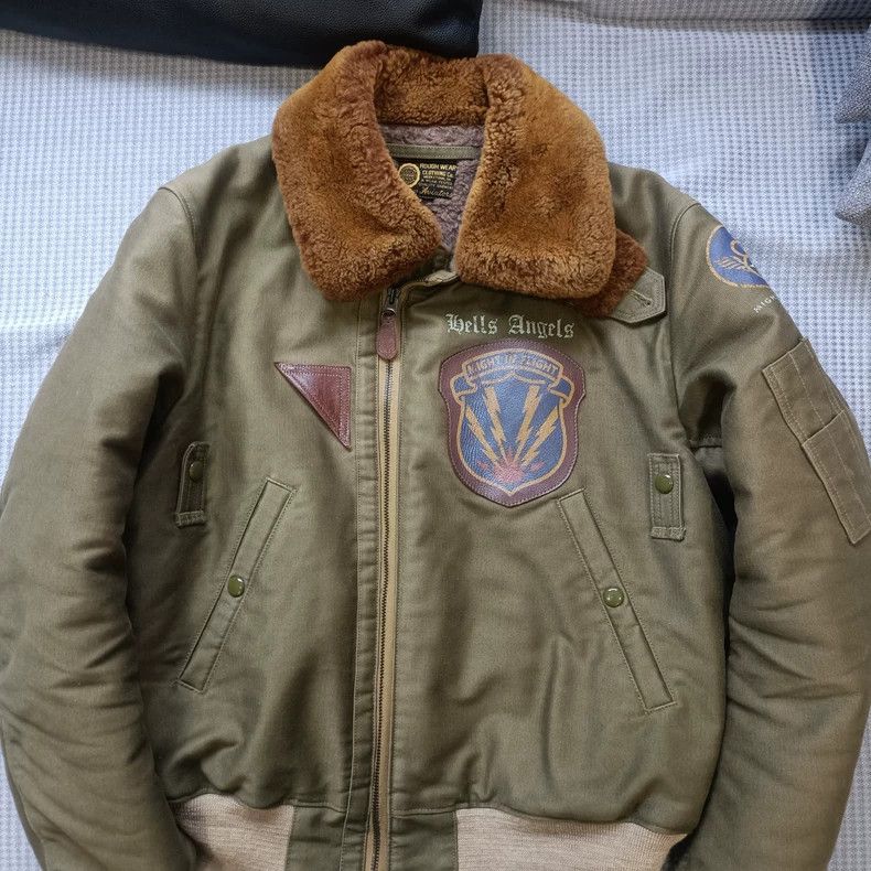 The Real McCoy's McCoy B15 Flight Jacket with Fur Collar Size US M / EU 48-50 / 2 - 1 Thumbnail