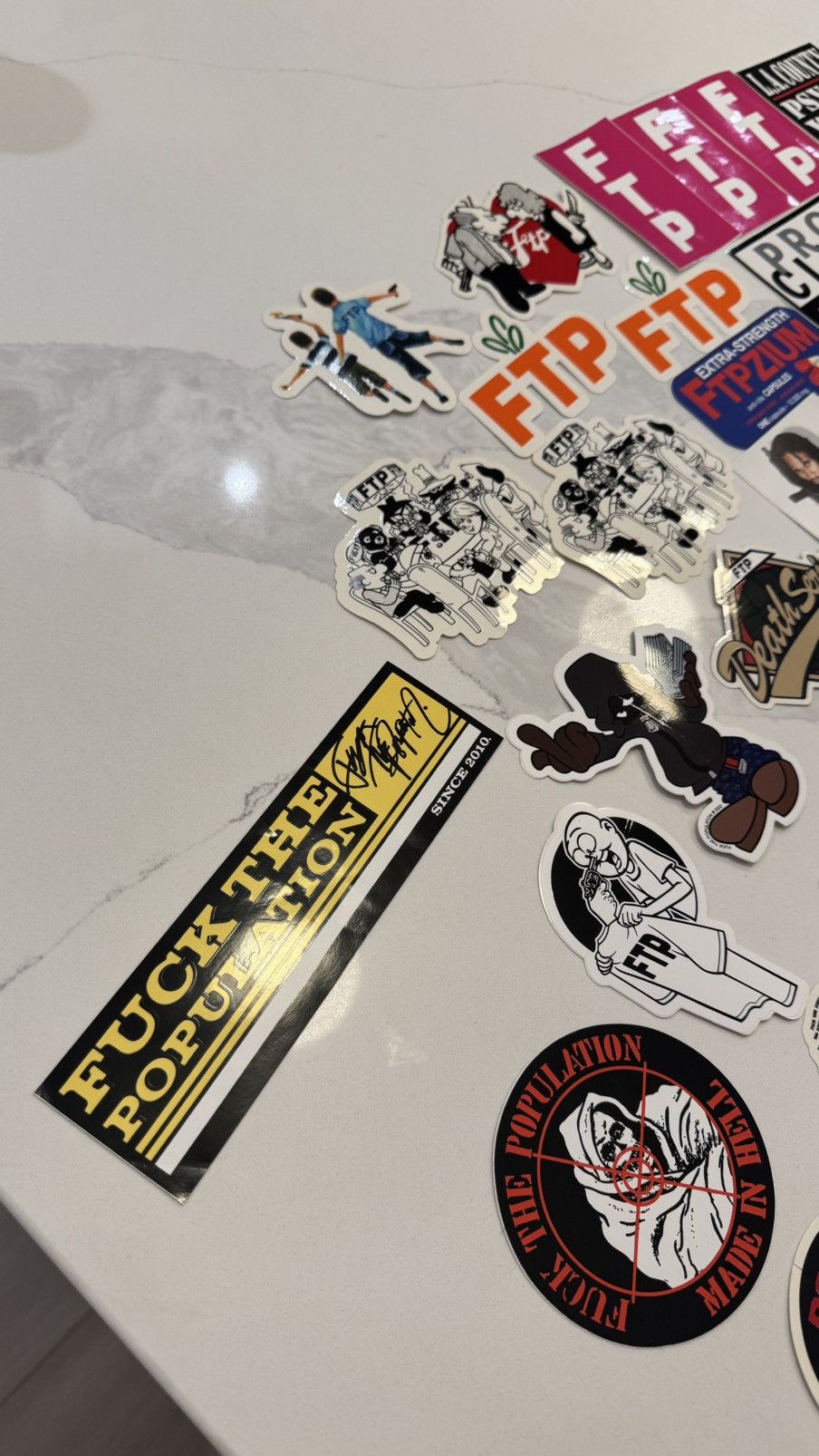 Fuck The Population Ftp Sticker Collection Fuck The Population sticker logo lot Size ONE SIZE - 12 Thumbnail