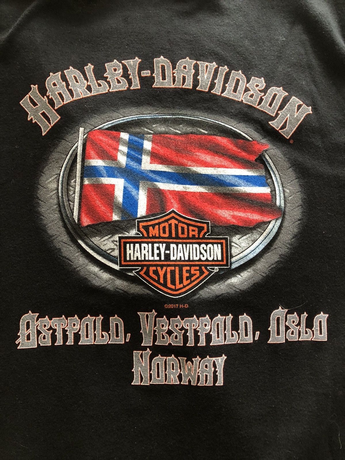 Harley Davidson × Vintage HARLEY DAVIDSON 2017 NORWAY TRIP TEE SHIRT Size US S / EU 44-46 / 1 - 3 Thumbnail
