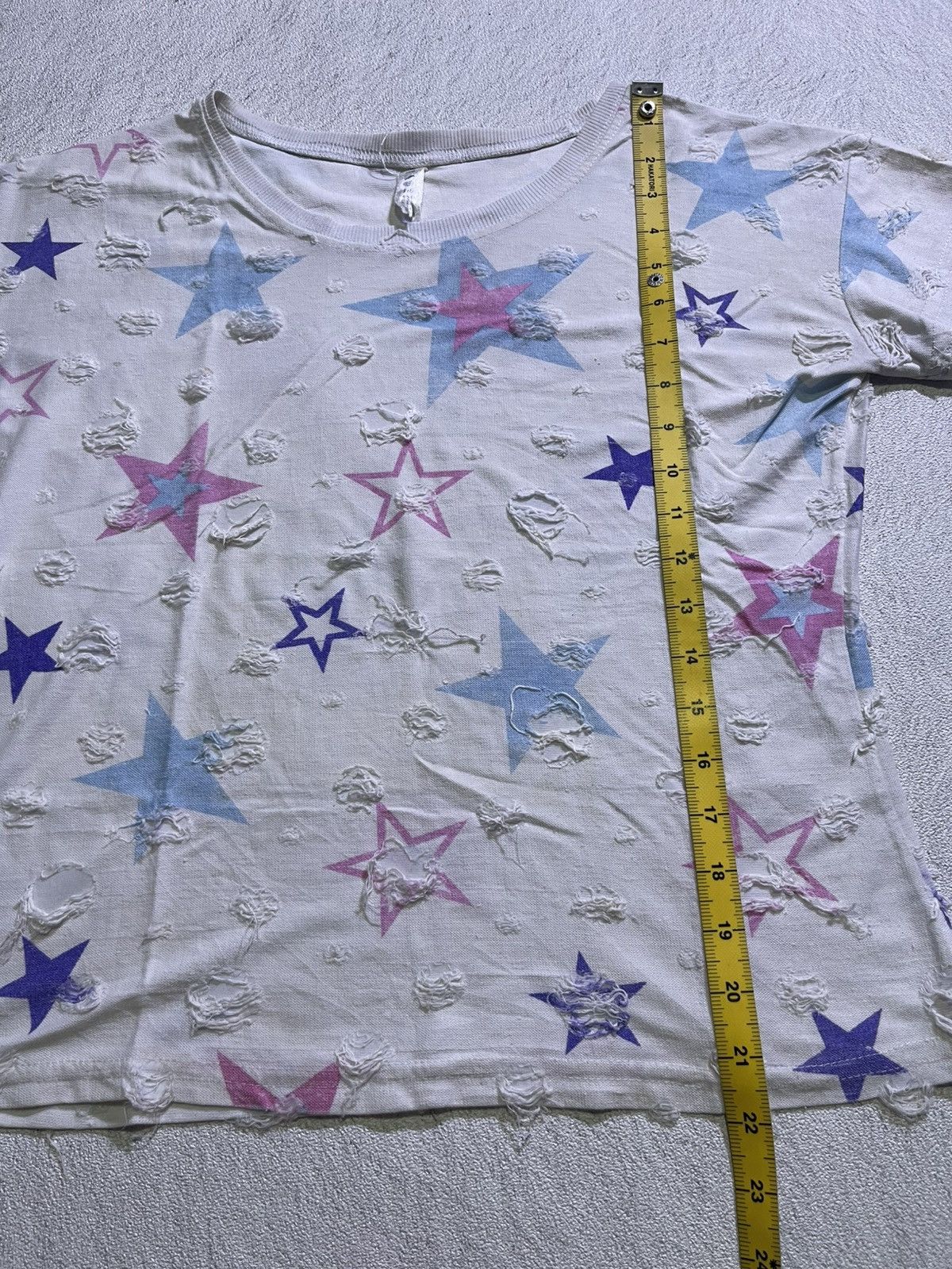 Hysteric Glamour Y2K women's short sleeve t-shirt with ripped pattern Size M / US 6-8 / IT 42-44 - 5 Thumbnail