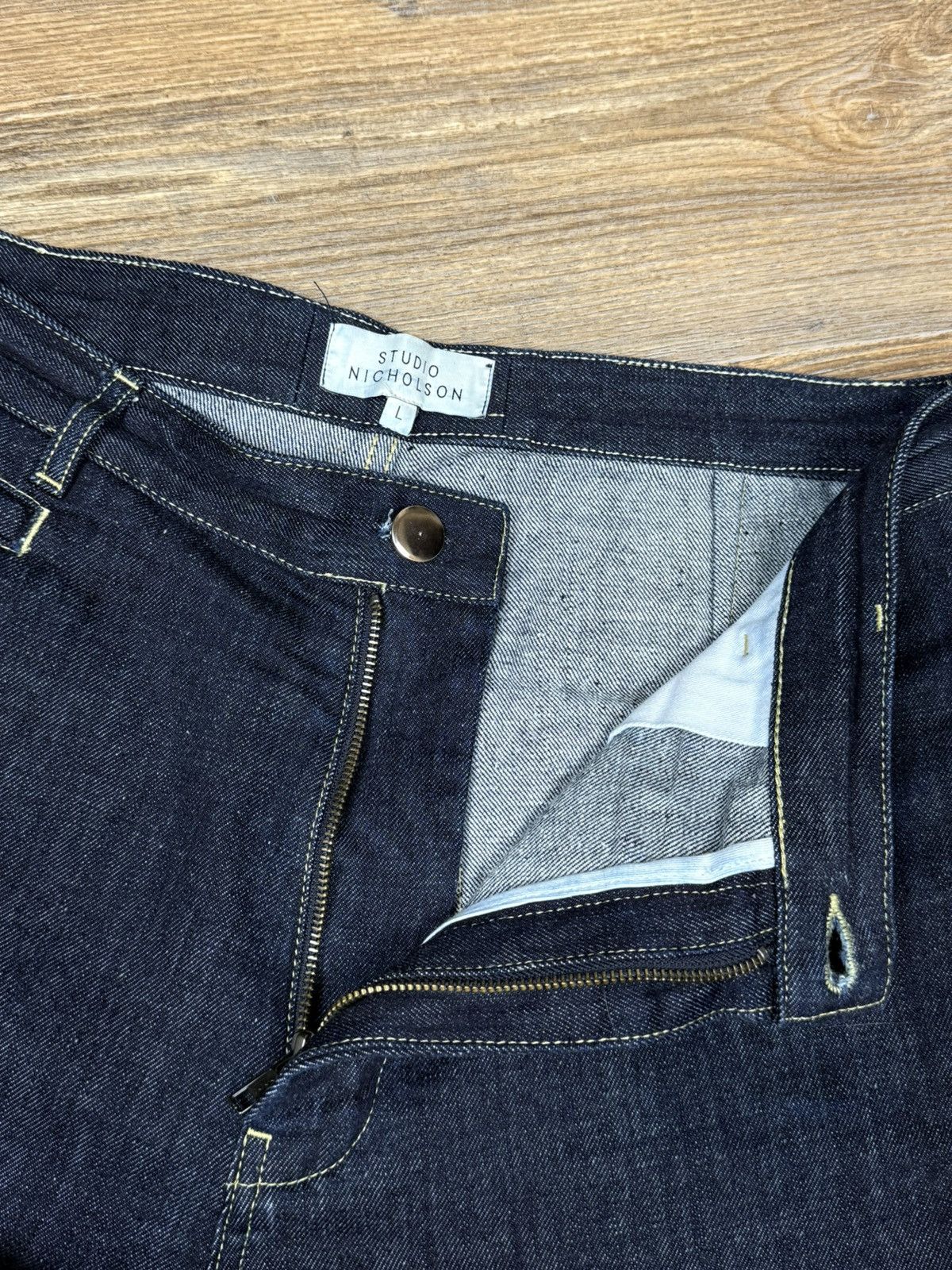 Studio Nicholson Studio Nicholson Bill SNM 102 Selvedge Blue Japanese Pants Size US 33 - 15 Thumbnail