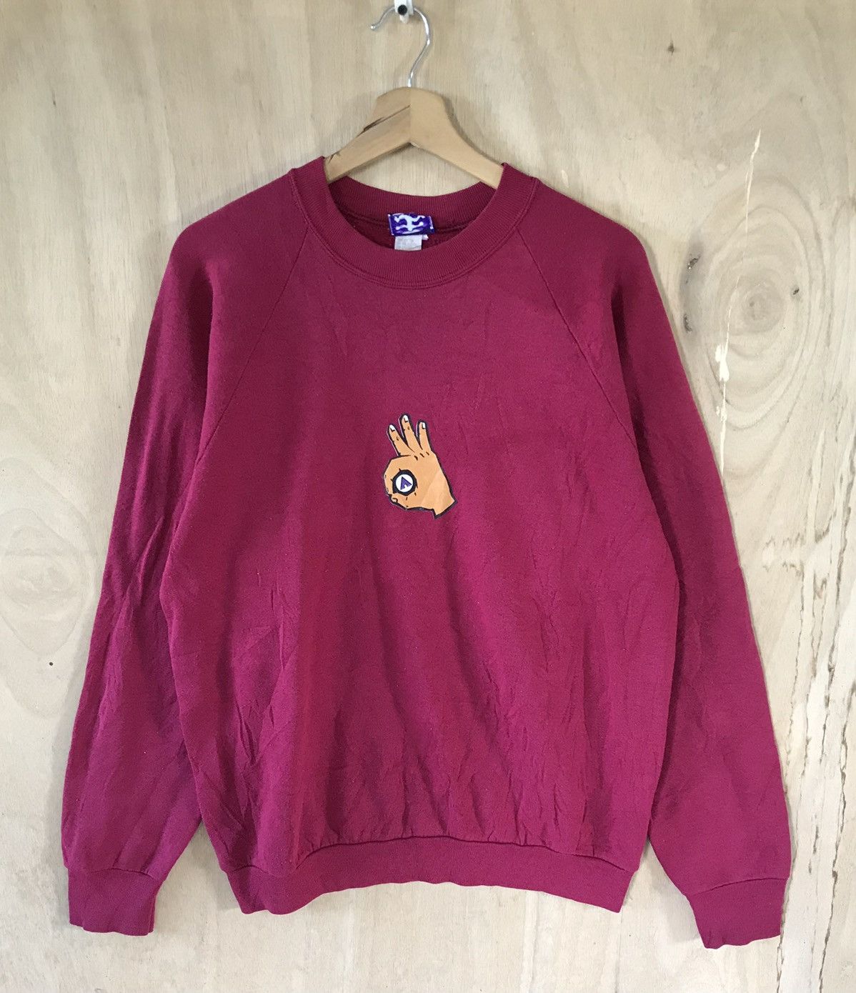 image of 90’S Airwalk Sweatshirts in Maroon, Men's (Size XL)