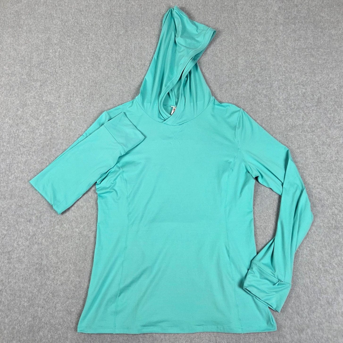 Fabletics Fabletics XL Teal Hoodie Thumbholes, Back and Wrist Pockets Size XL / US 12-14 / IT 48-50 - 6 Thumbnail