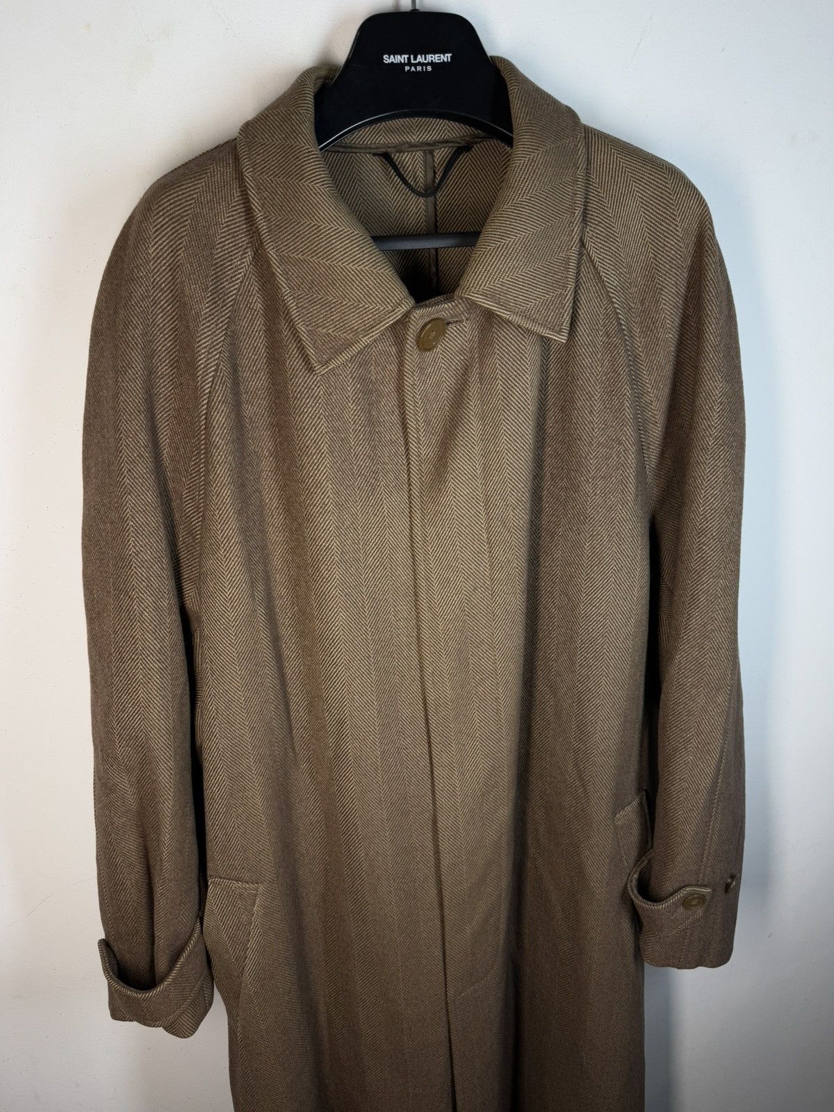Yves Saint Laurent Wool YSL Coat Heavy Brown Soft Camel France Size US L / EU 52-54 / 3 - 19 Thumbnail