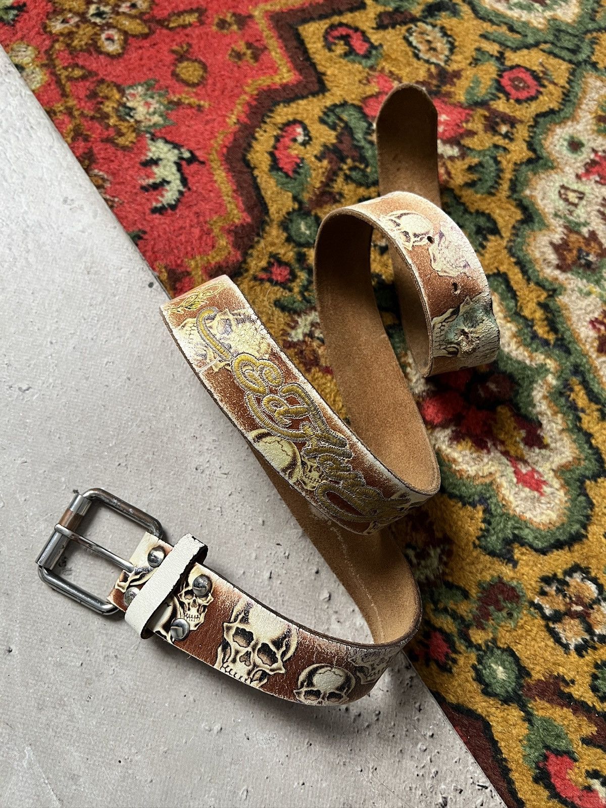 Ed Hardy Edhardy leather monogram y2k belt hype fashion archive Size ONE SIZE - 1 Thumbnail