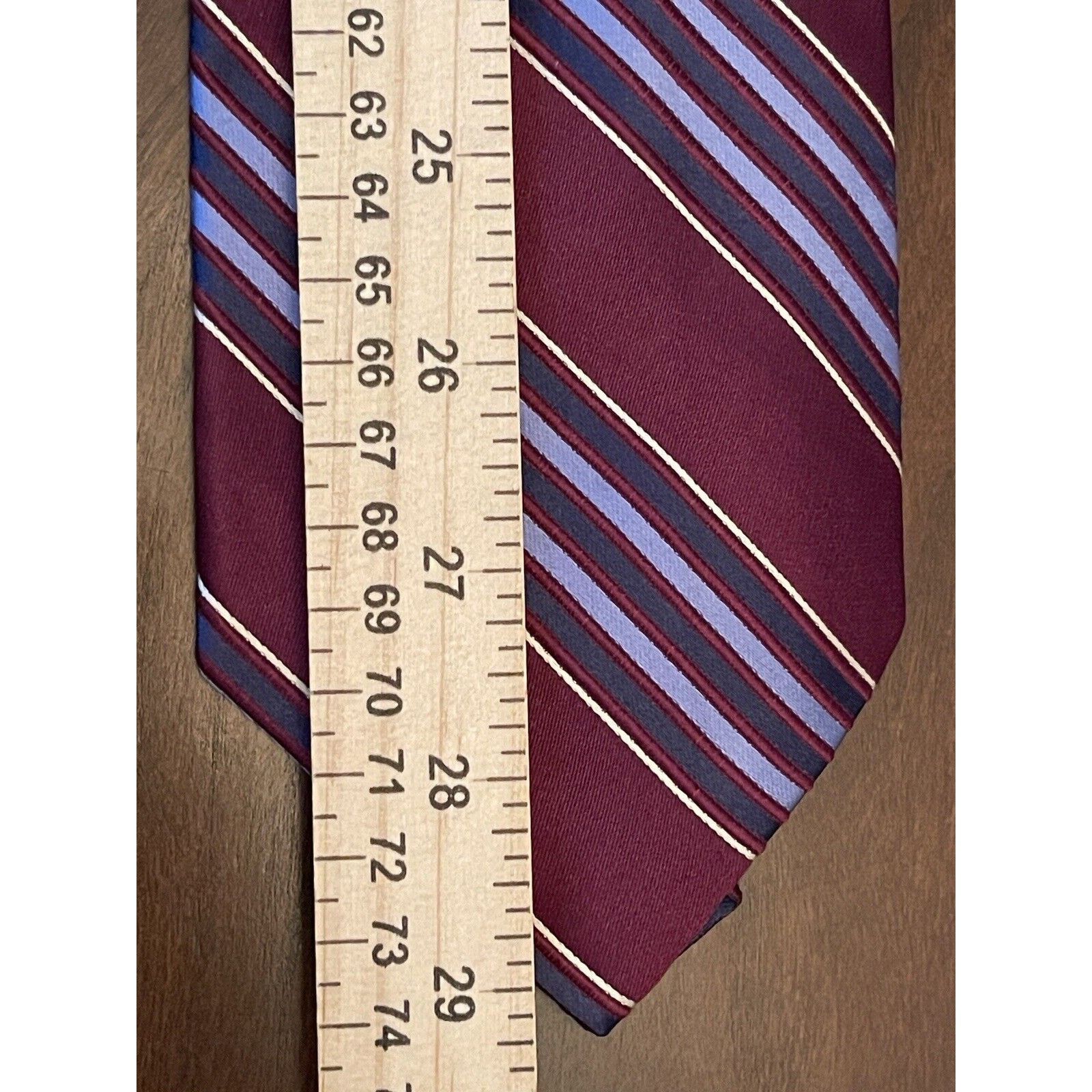 Jones New York Jones New York Burgundy Blue Hand Made Silk Made In China Size ONE SIZE - 5 Thumbnail