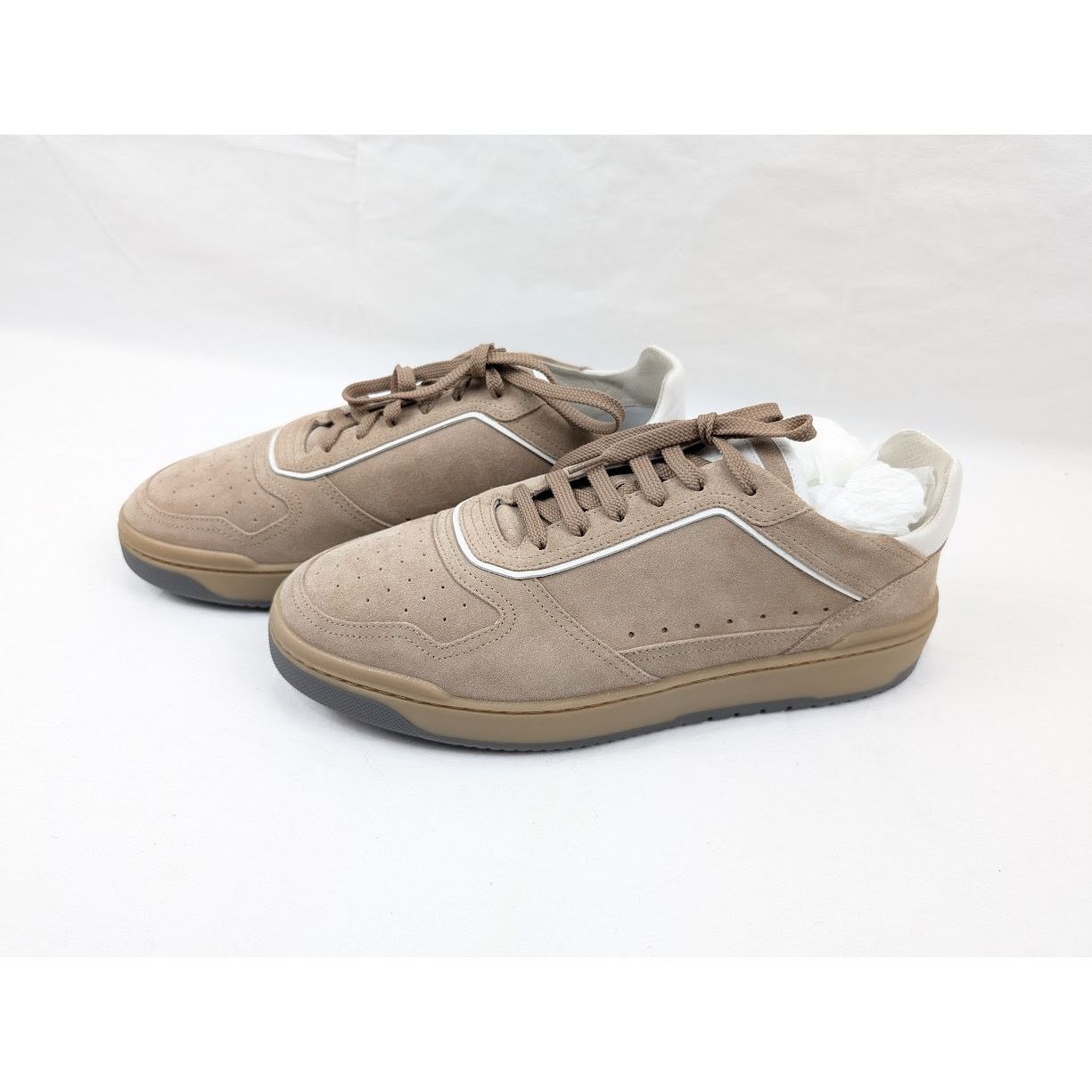 Brunello Cucinelli o1rshd1 Suede Low-Top Sneakers in Beige Size US 9.5 / EU 42-43 - 14 Thumbnail