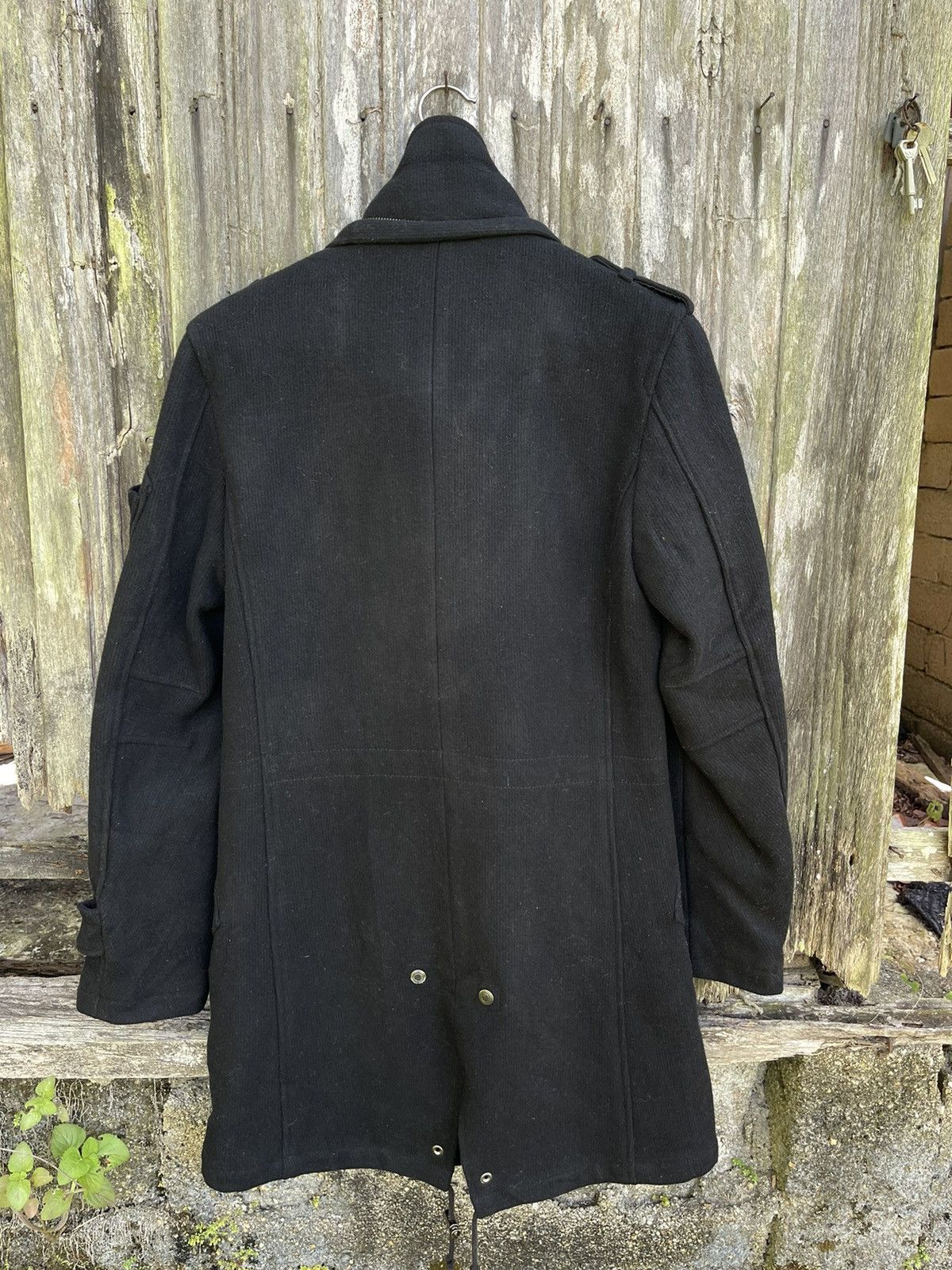 Tornado Mart Tornado Mart Black Military-Inspired Wool Coat Size US S / EU 44-46 / 1 - 13 Thumbnail