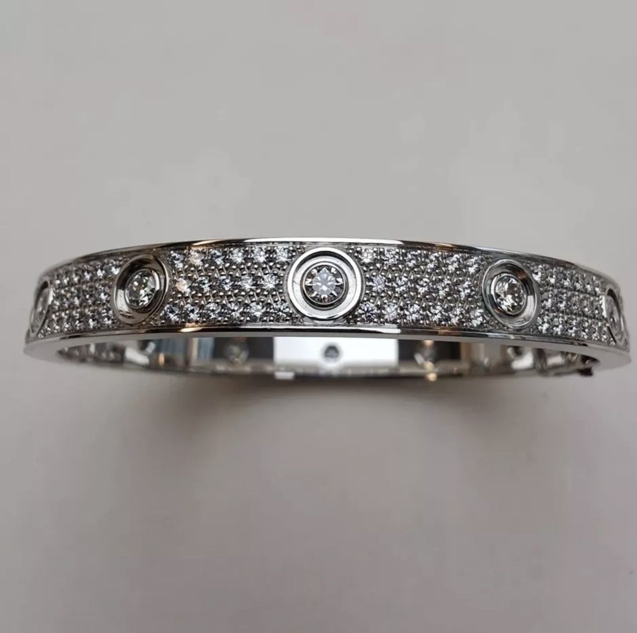 Other VCA Love Bracelet Diamond-Paved 18K white gold Size 16 Size ONE SIZE - 3 Thumbnail