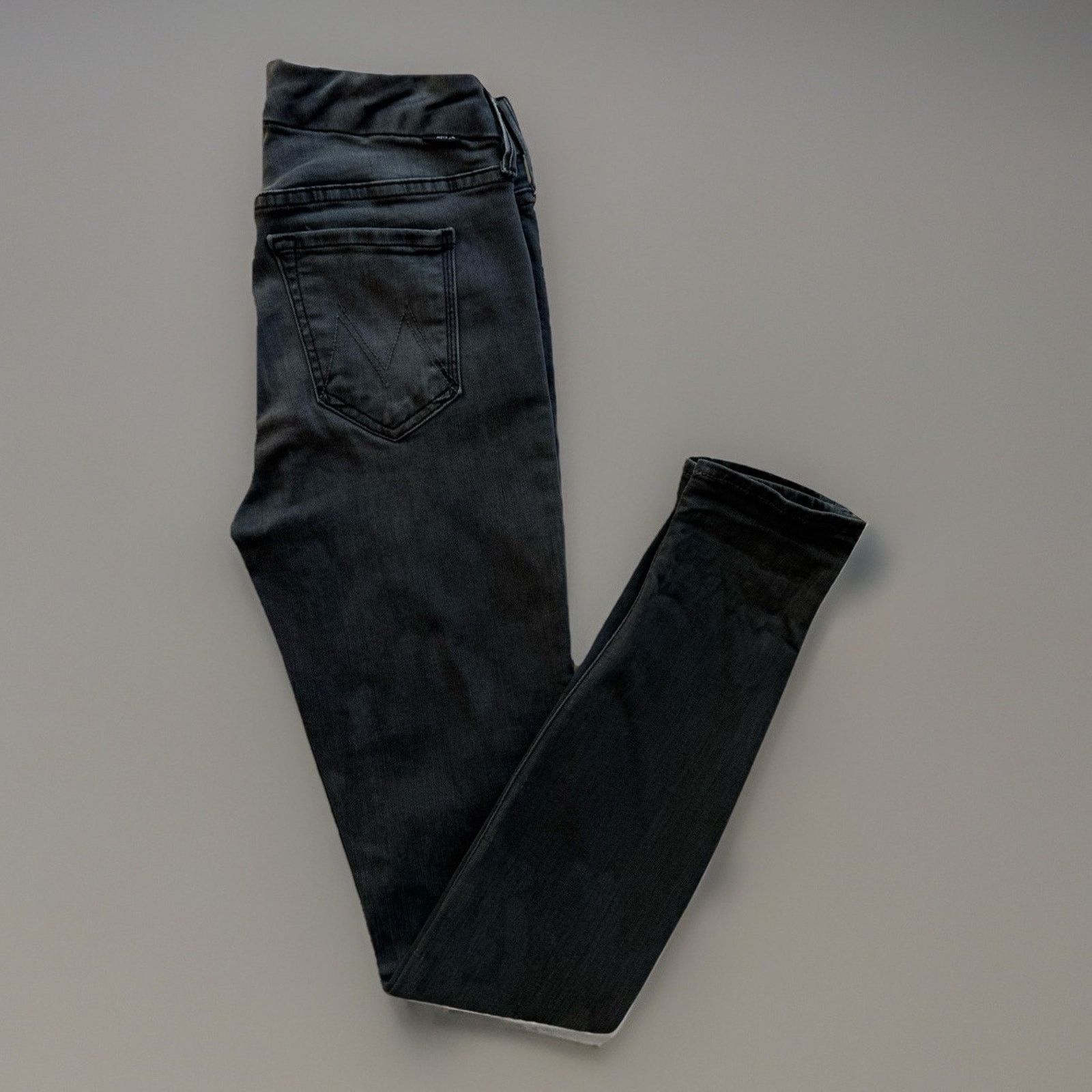 MOTHER Mother Looker Jeans Women's 25 Black Skinny Glam Boho Party Size 25" / US 0 / IT 36 - 1 Thumbnail