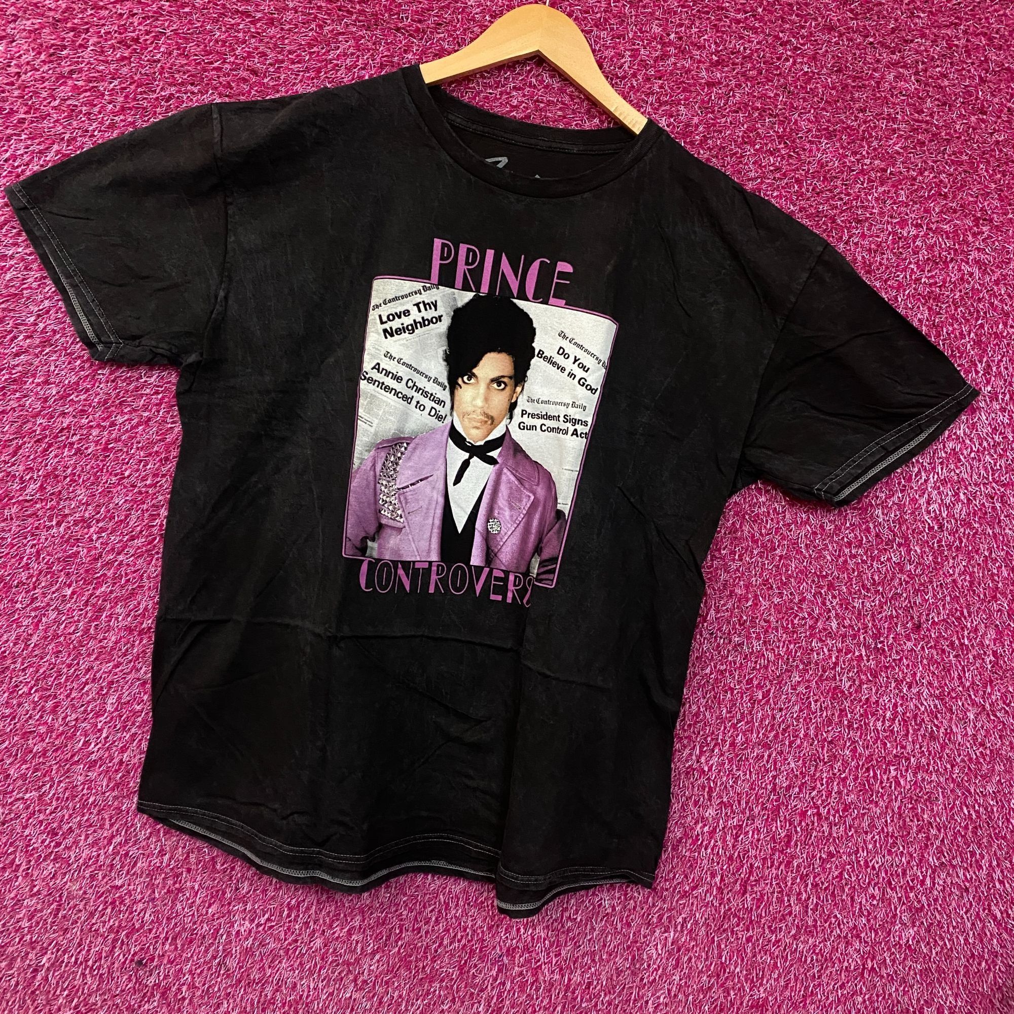 Prince Prince Controversy Washed Acid-Wash Graphic T-Shirt XL Size US XL / EU 56 / 4 - 3 Thumbnail