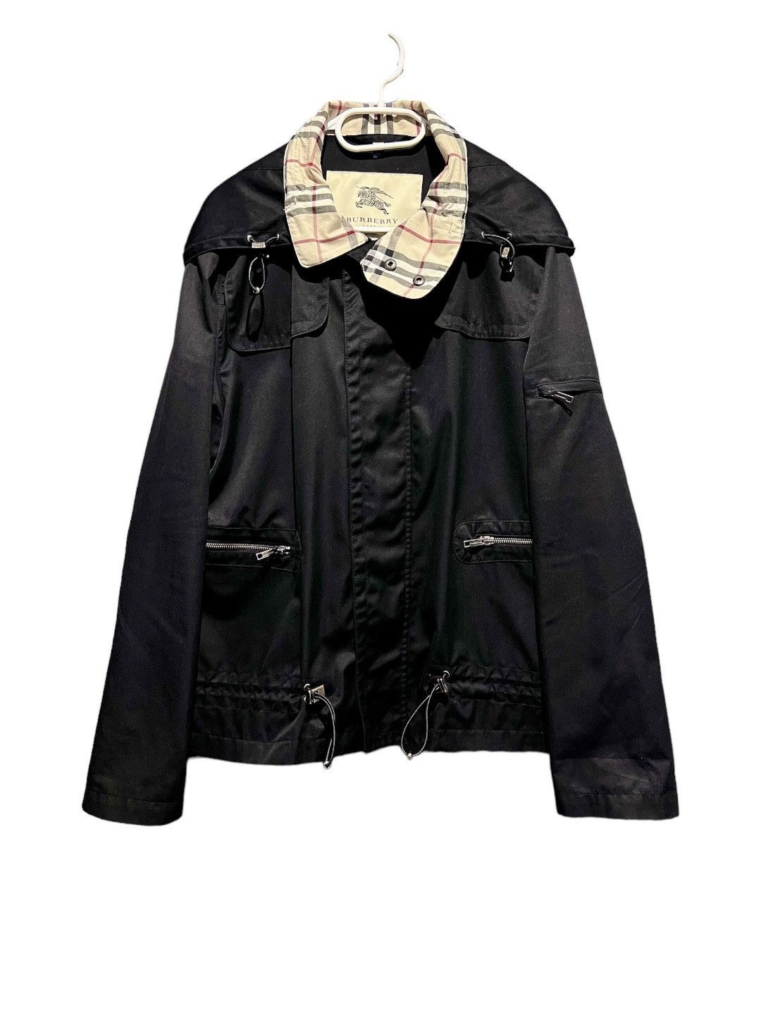 image of Burberry Light Zip Jacket in Black, Men's (Size Large)