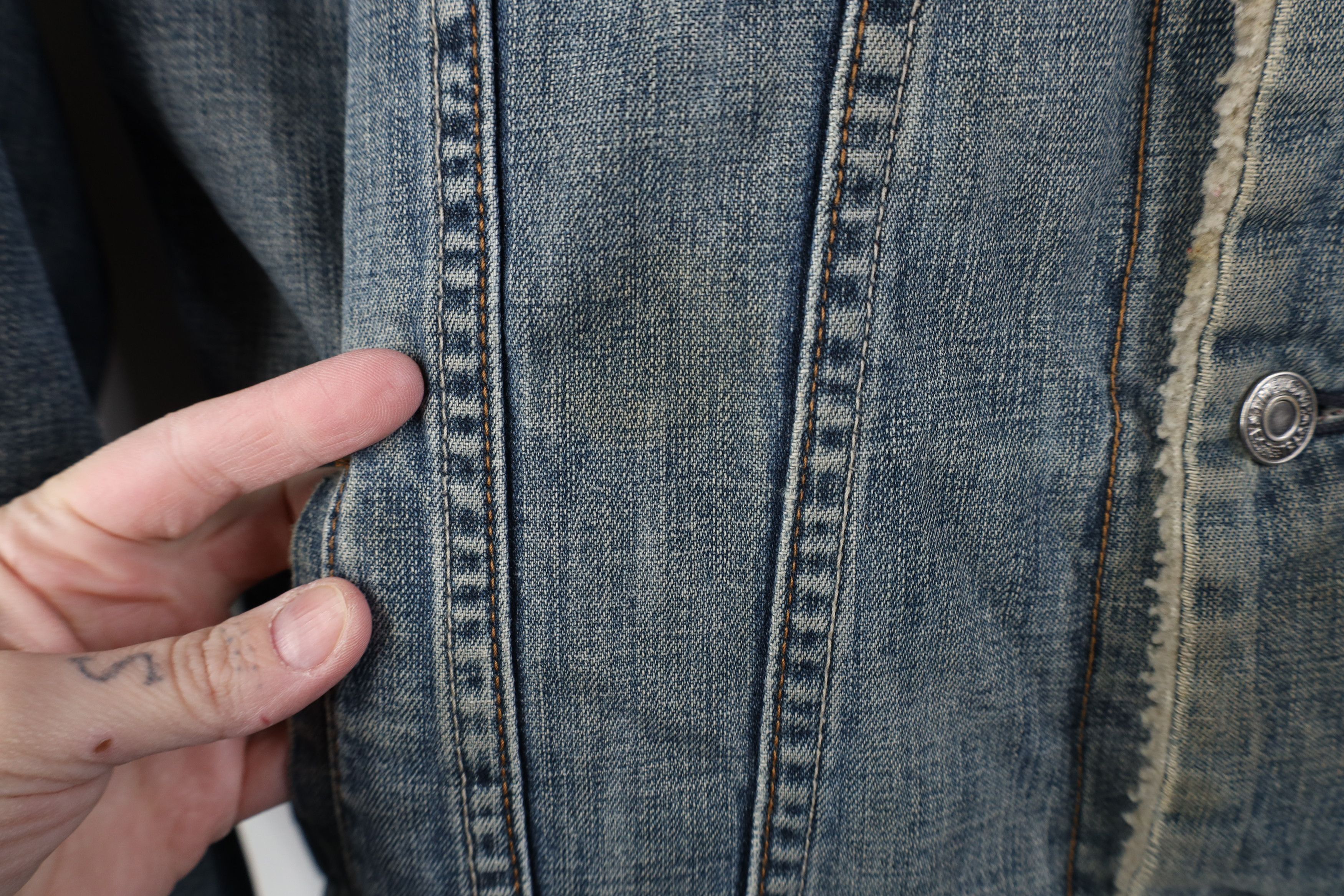 Gap Vintage Y2K 2004 Gap Deep Pile Fleece Lined Trucker Jacket Size US M / EU 48-50 / 2 - 4 Thumbnail