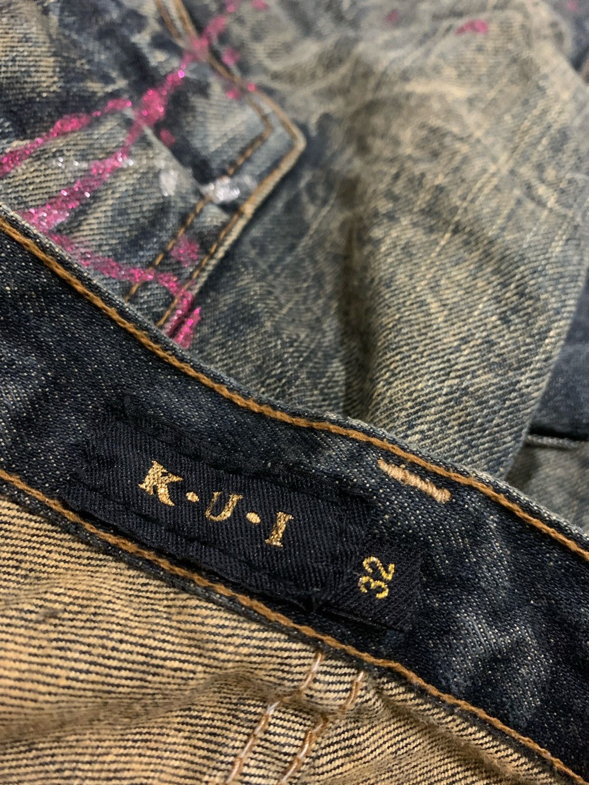 20471120 Distressed Denim kui Painter Ifsixwasnine Style Jeans Size US 33 - 8 Thumbnail