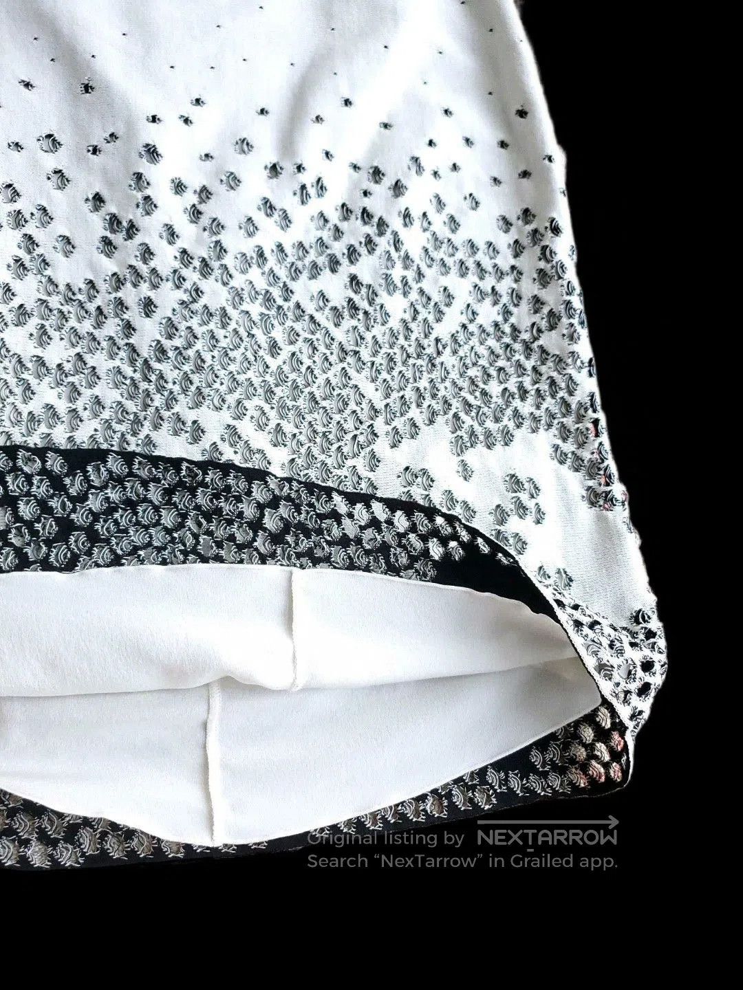 Dior dior black and white knit midi skirt. Size US 27 - 5 Thumbnail