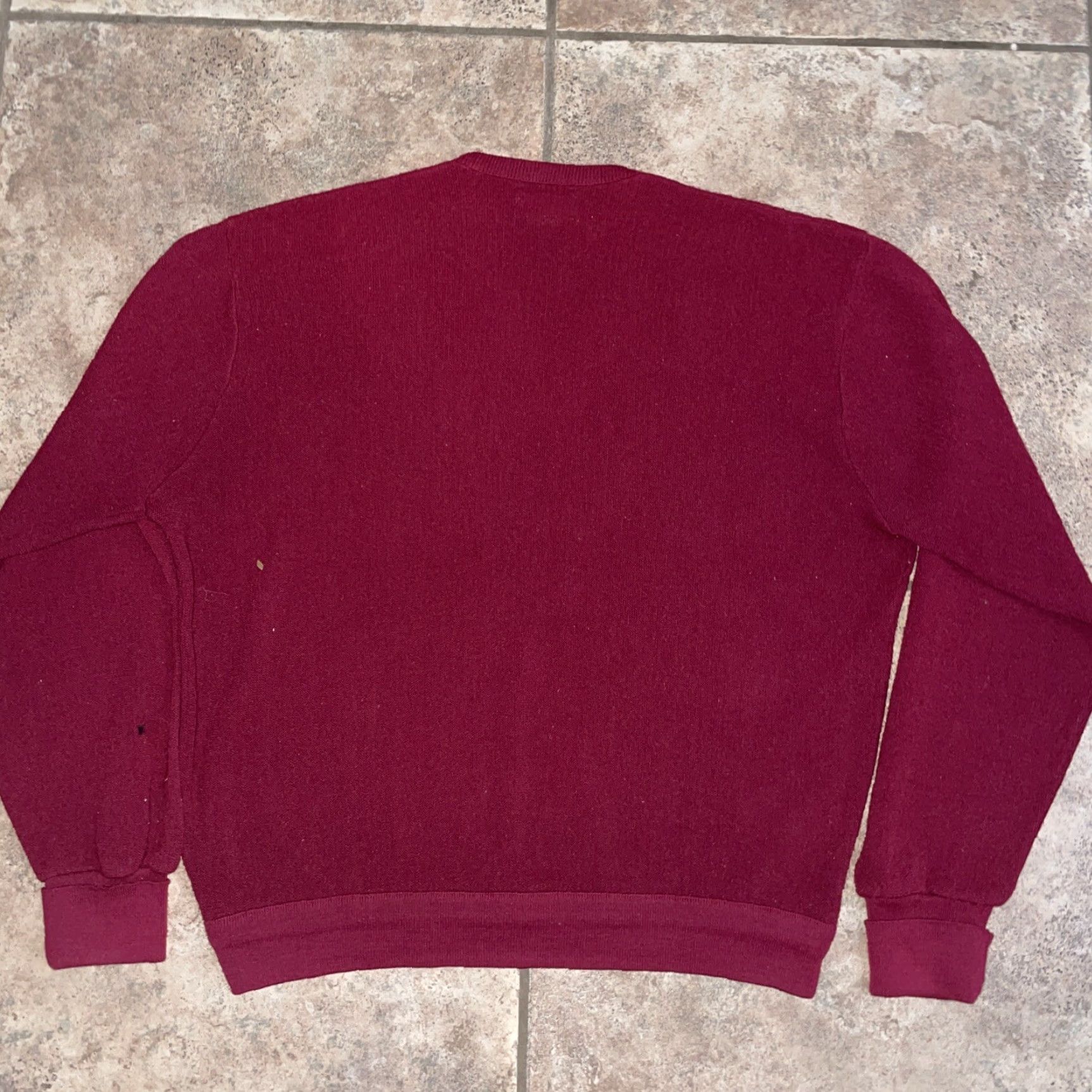 Lacoste VINTAGE Lacoste Red V-neck Sweater Mens XL Size US XL / EU 56 / 4 - 4 Thumbnail
