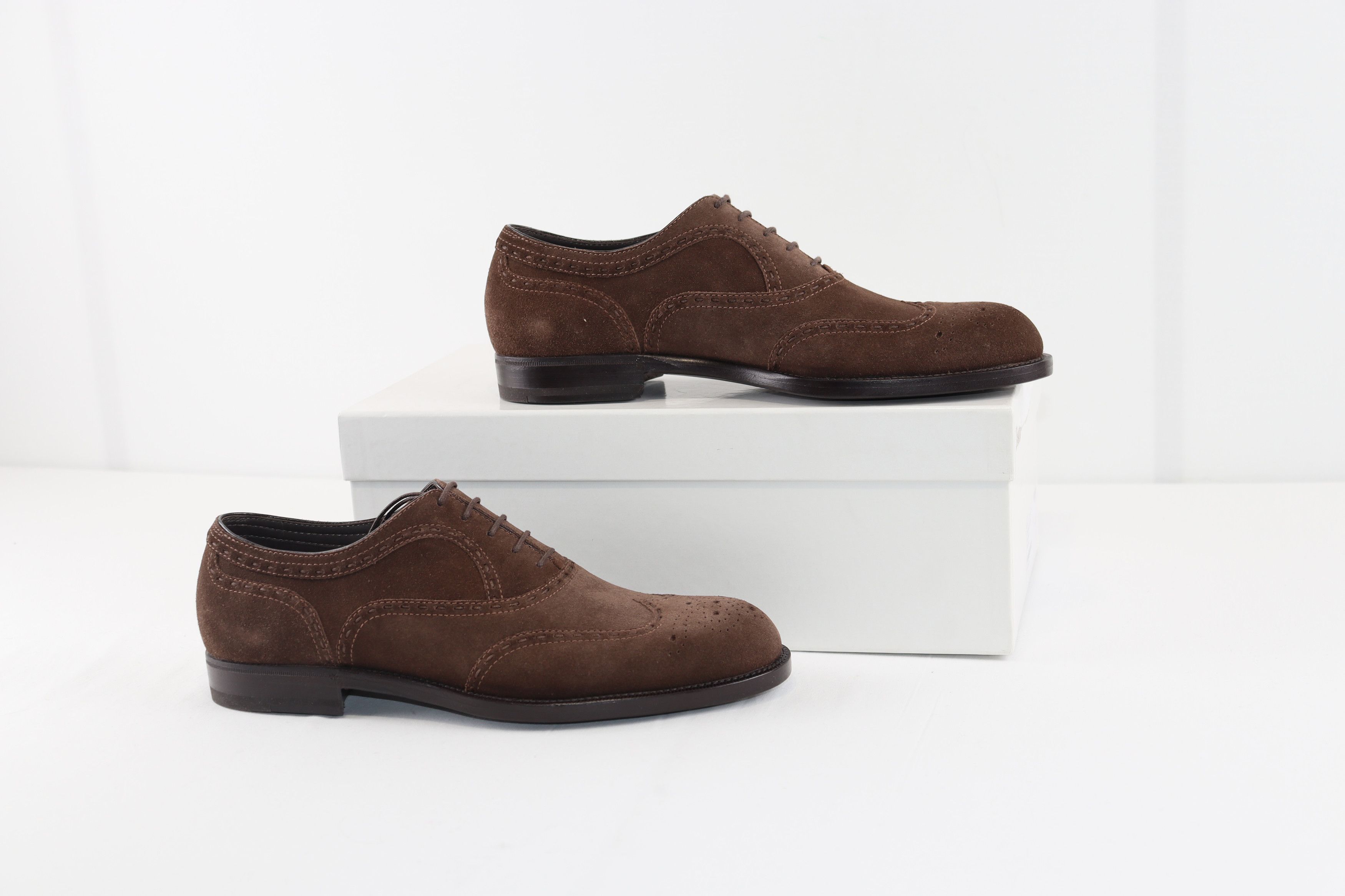 Bottega Veneta o1rshd1 Calf Skin Suede Leather Sole Shoe in Brown Size US 8 / EU 41 - 15 Thumbnail