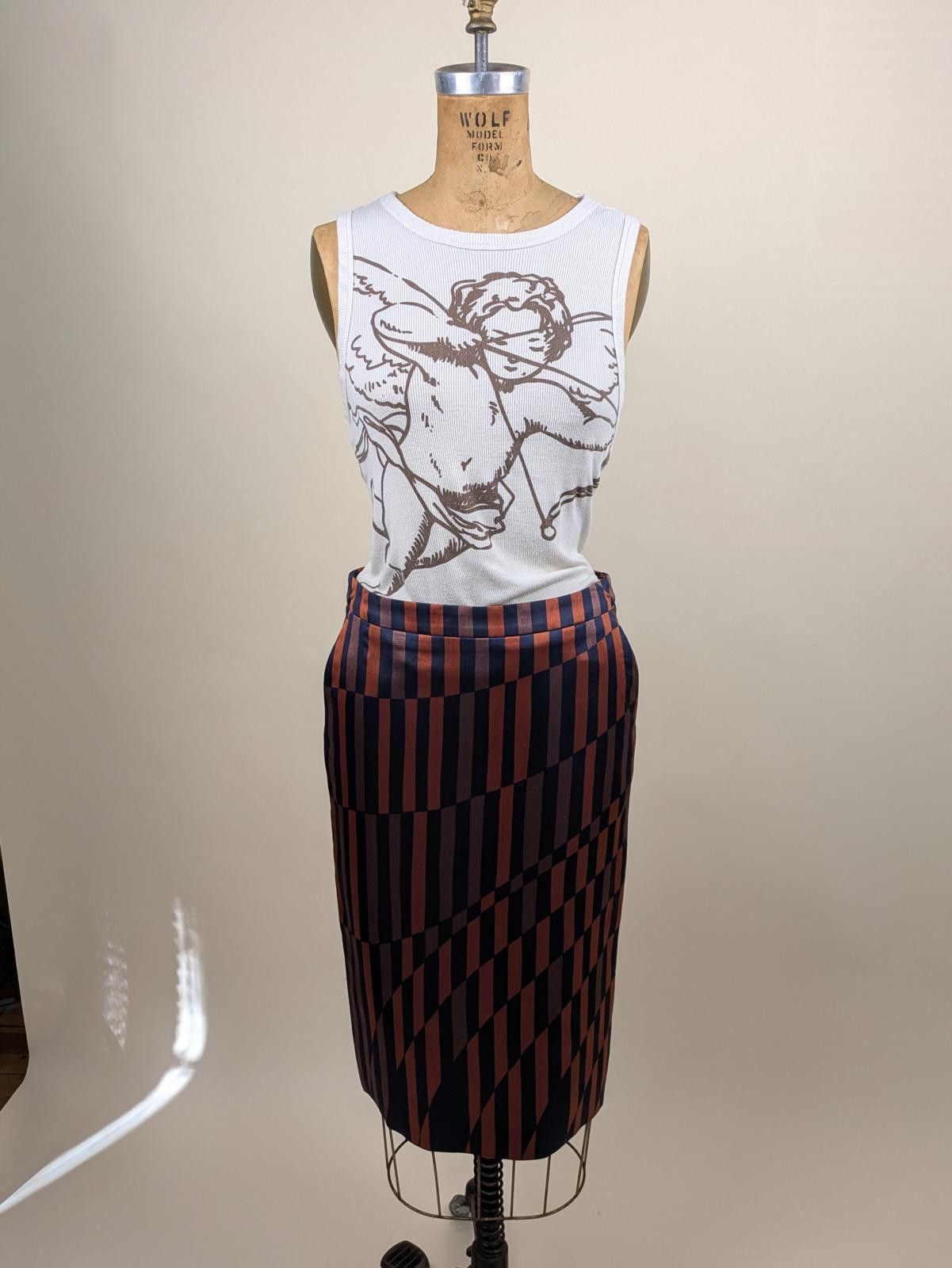 Dries Van Noten Dries Van Noten geometric pencil skirt Size 32" / US 10 / IT 46 - 1 Thumbnail