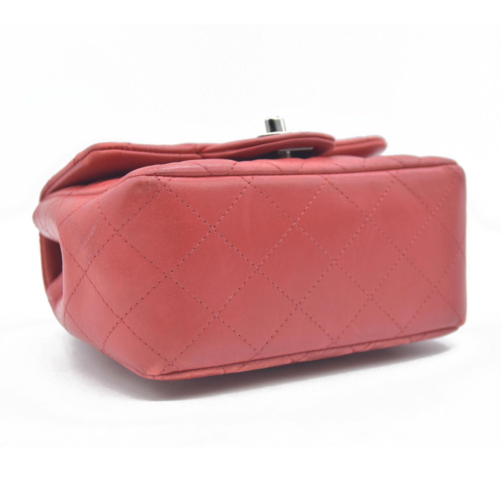 Chanel $5200 Chanel Classic Mini Square Flap Bag Red Size ONE SIZE - 9 Thumbnail