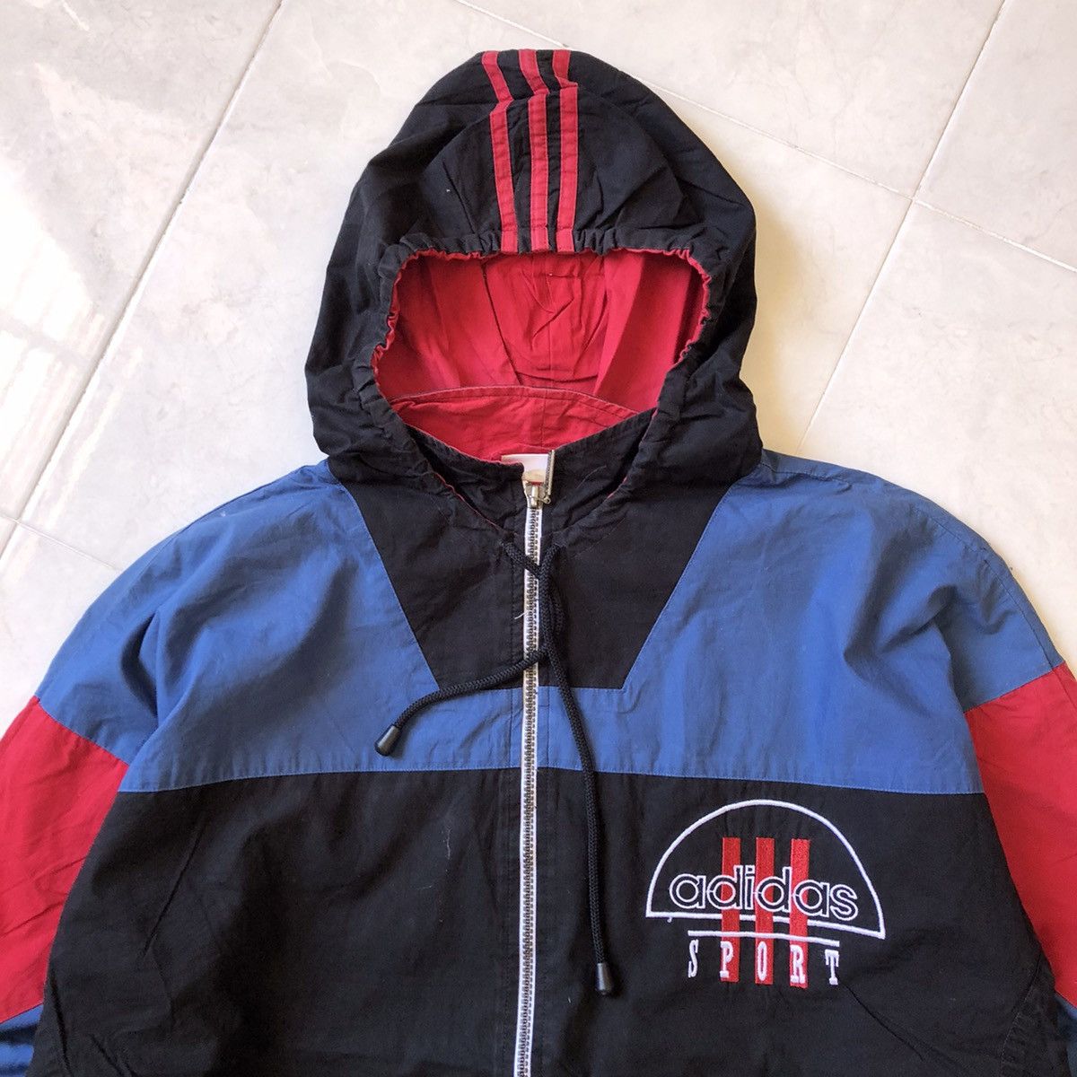 Adidas ADIDAS Sport Embroidery Logo Multicolor Hooded Jacket Size US S / EU 44-46 / 1 - 4 Thumbnail