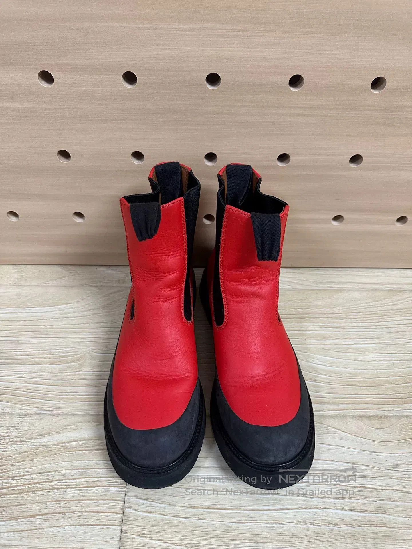 Celine Red and Black Chelsea Boots for Women. Size US 7 / IT 37 - 1 Thumbnail