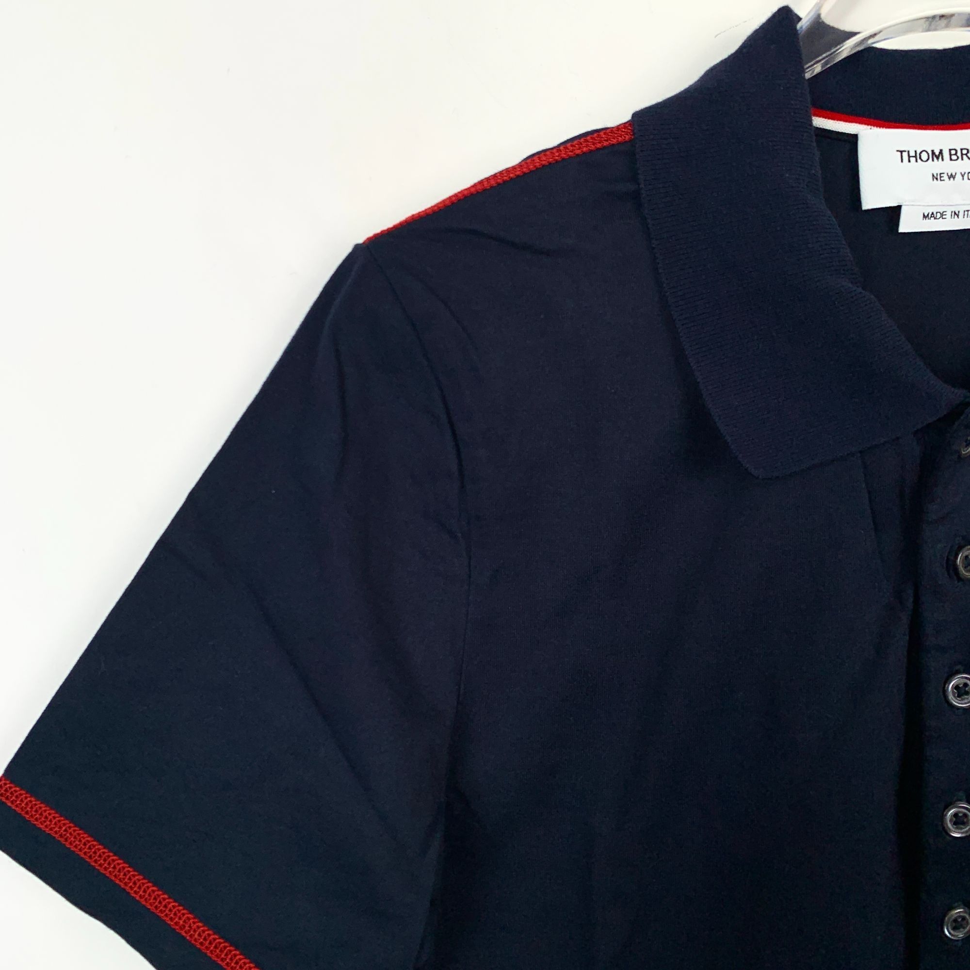 Thom Browne Thom Browne Mens Polo Shirt Size 0 XS Cotton Navy With Given Size US XS / EU 42 / 0 - 7 Thumbnail