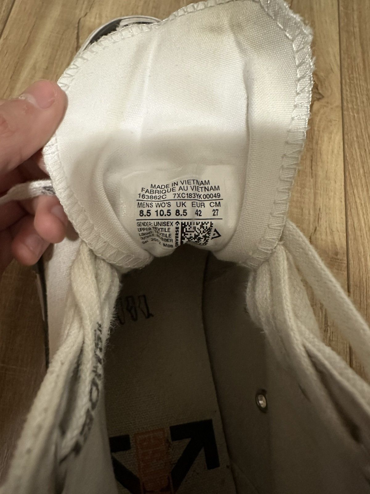 Converse × Off-White Off white converse Size US 8.5 / EU 41-42 - 7 Thumbnail