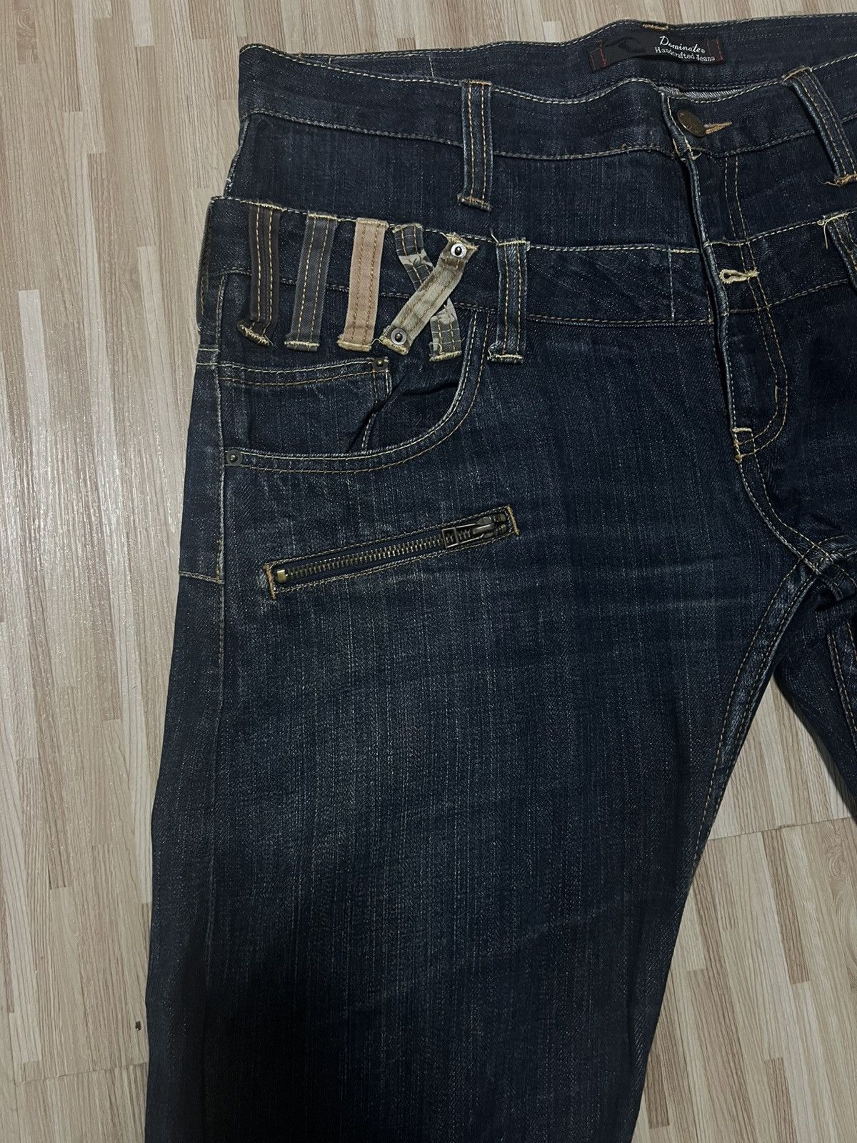 Japanese Brand 💥DOUBLE WAIST 90s DOMINATE HANDCRAFTED JEANS 💥 Size US 35 - 3 Thumbnail