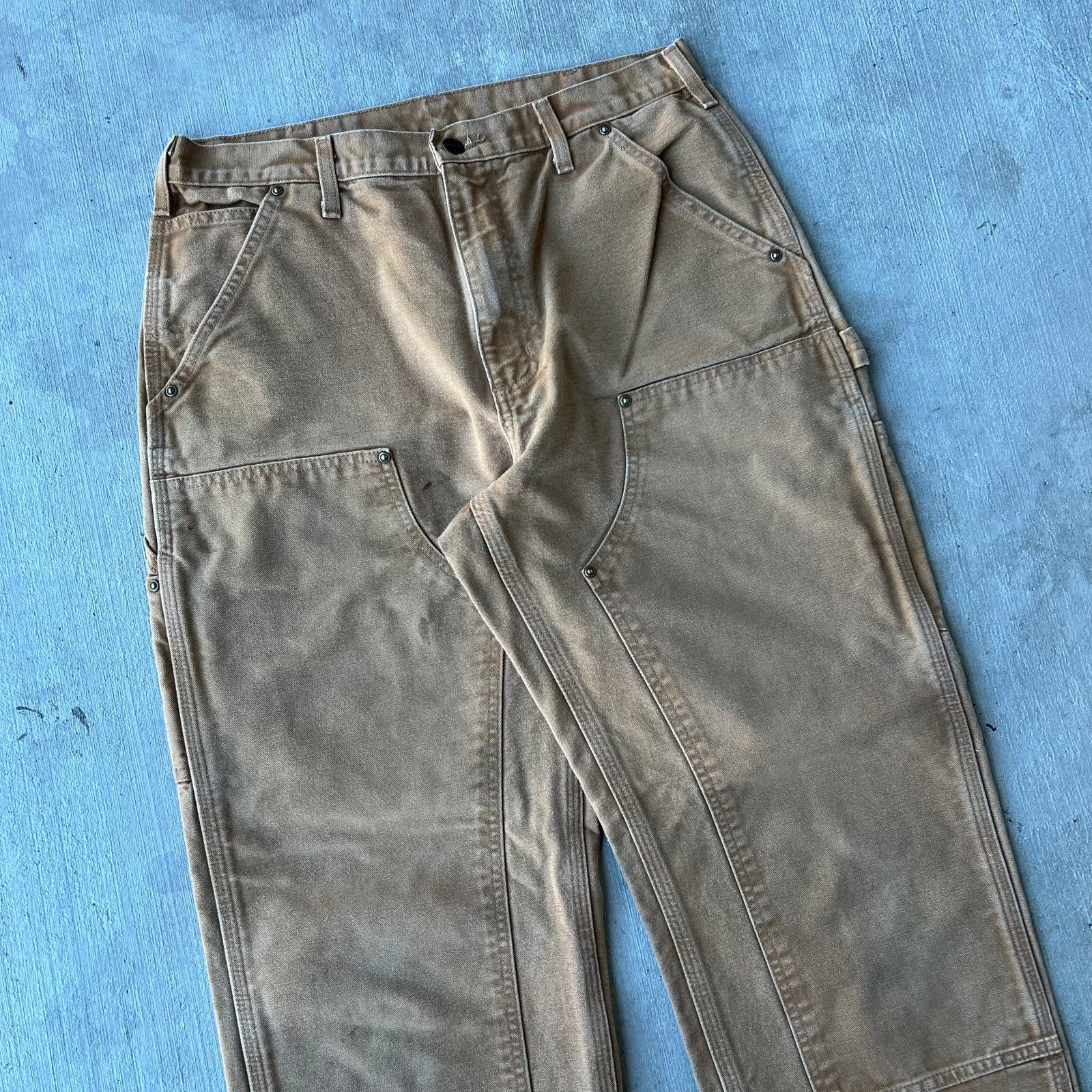 Carhartt × Vintage Vintage Y2K Carhartt brown double knee work carpenter pants Size US 31 - 2 Thumbnail
