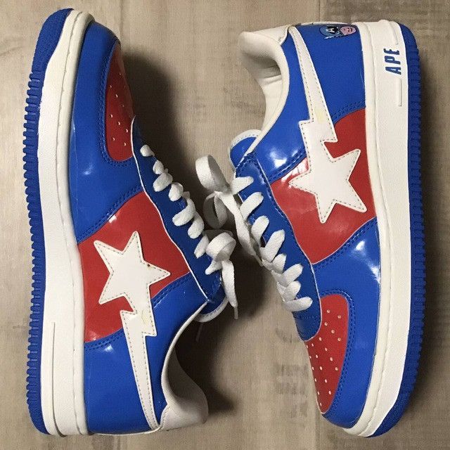 Bape × Marvel Comics × Nigo 2005 Marvel Comics Patent Leather BAPE STA Sneakers NIGO APE Size US 8.5 / EU 41-42 - 4 Thumbnail