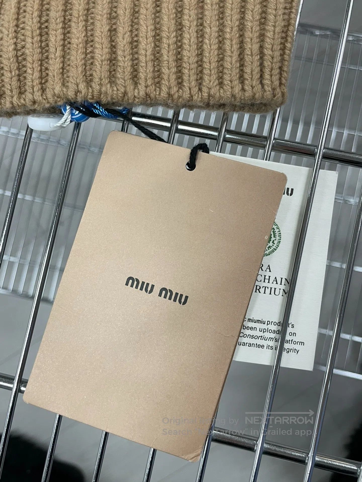 Miu Miu Miu Miu Brown wool knitted beanie with logo| Size ONE SIZE - 3 Thumbnail