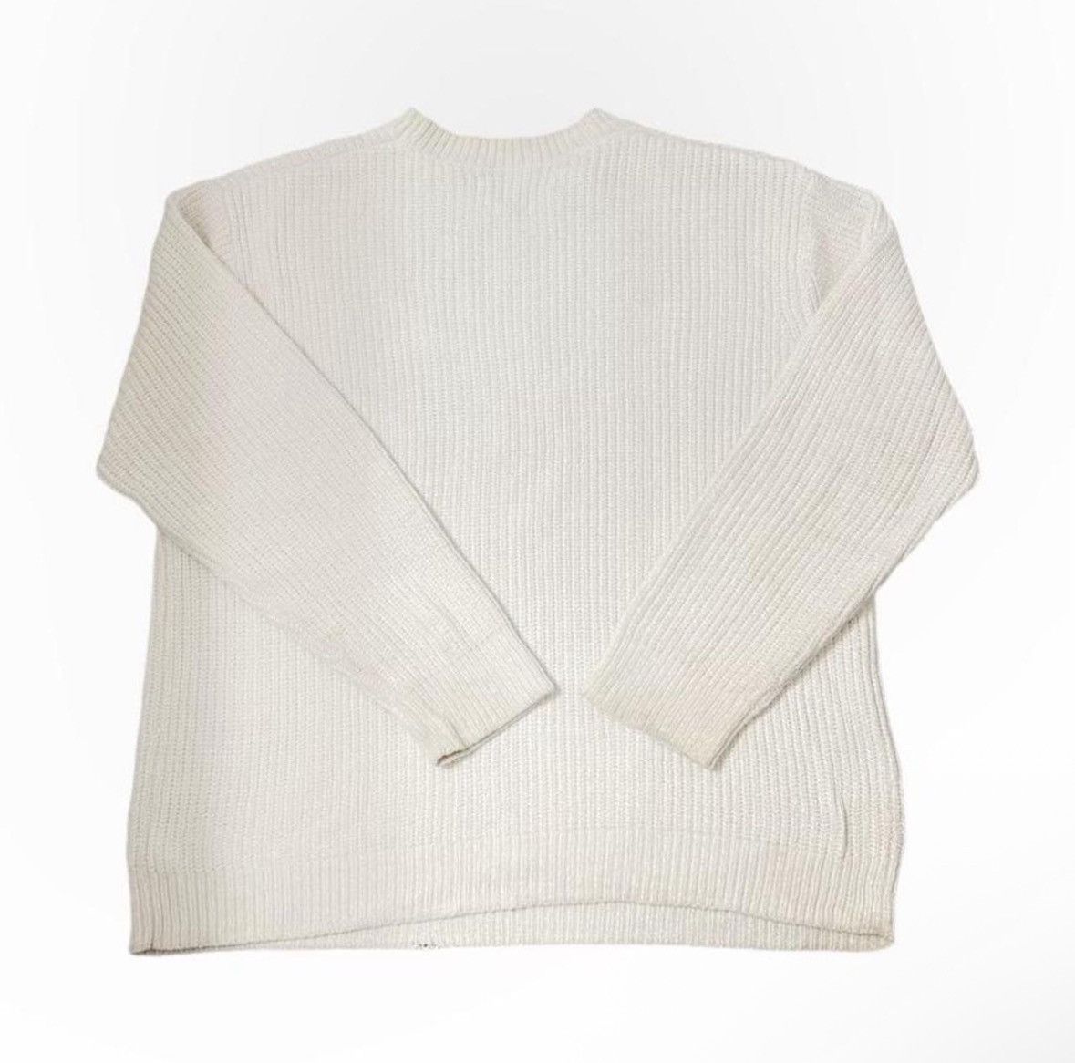 Urban Outfitters Vintage Knit White Sweater Size US L / EU 52-54 / 3 - 2 Thumbnail