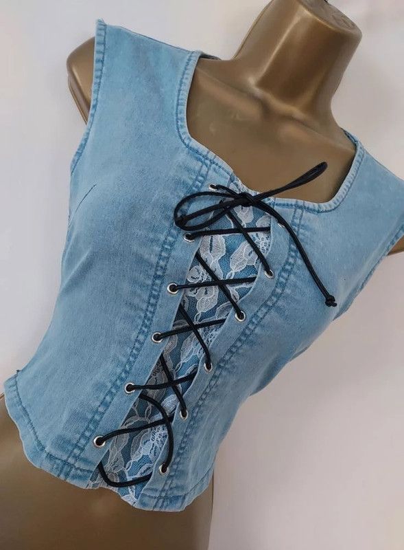 Vintage Denim look vintage top 8 Size S / US 4 / IT 40 - 4 Thumbnail