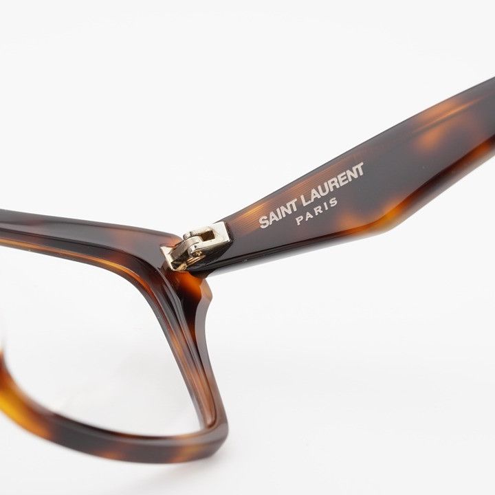 Saint Laurent Paris Saint Laurent SLM104 OPT 003 Eyeglasses Havana 56mm Square Size ONE SIZE - 8 Thumbnail