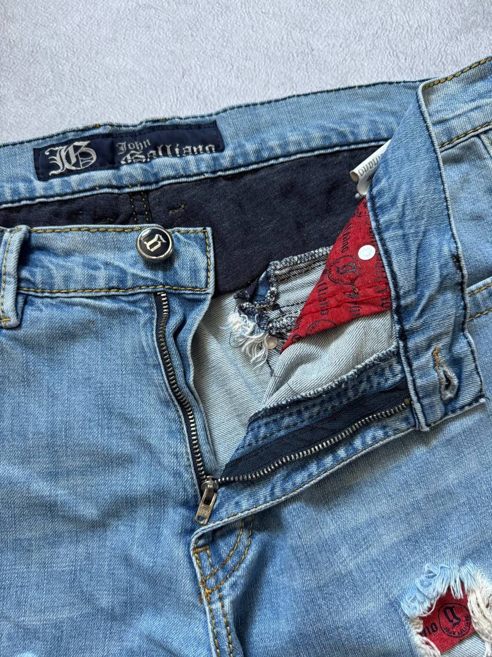 John Galliano 2000s John Galliano Distressed Jeans Denim Pants Size US 34 / EU 50 - 8 Thumbnail