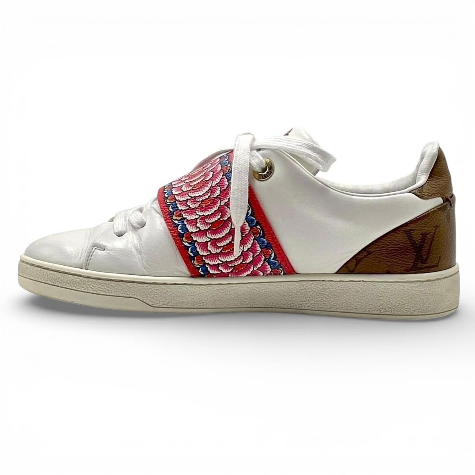Louis Vuitton Louis Vuitton - White Leather Sneakers Size US 7.5 / IT 37.5 - 5 Thumbnail