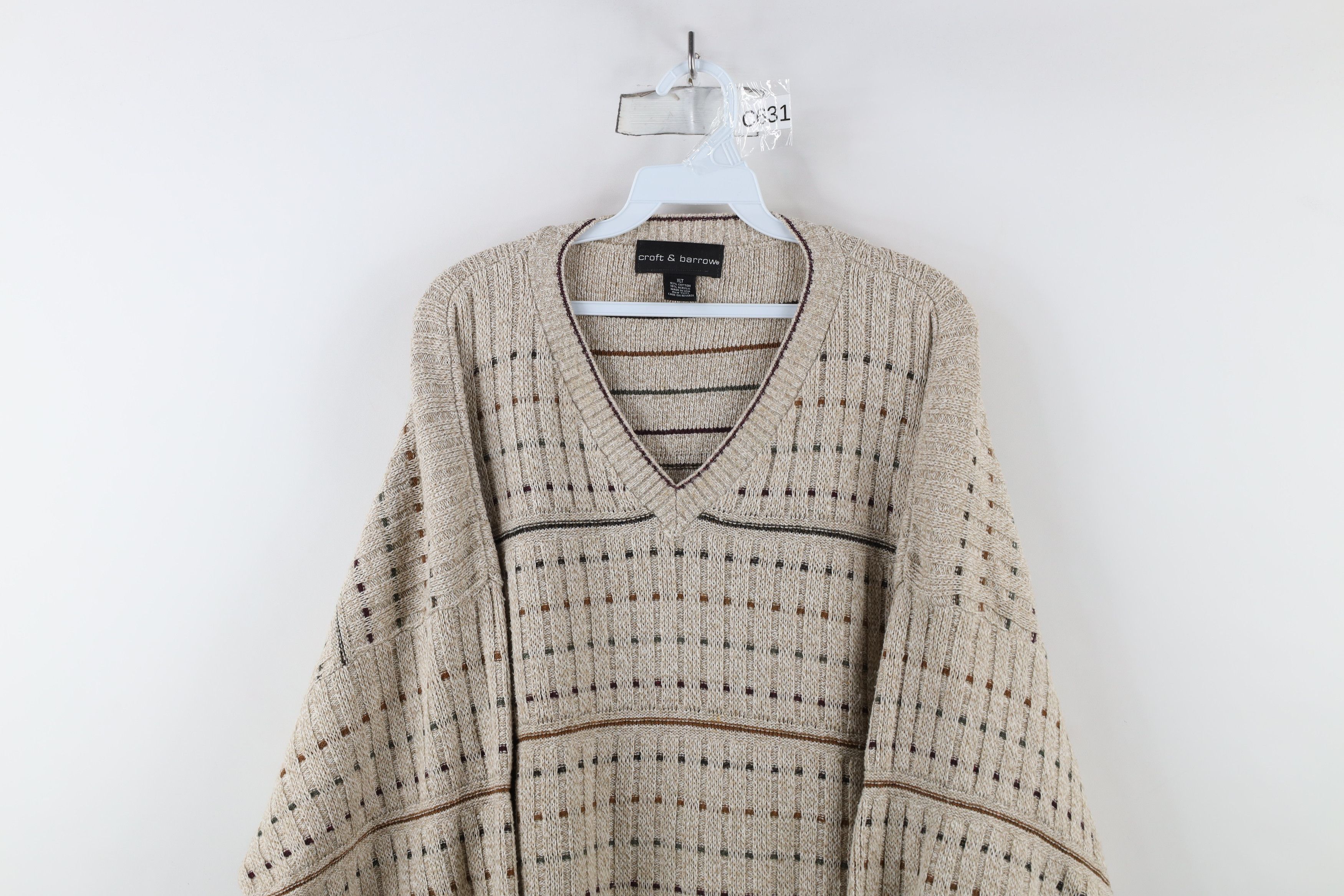 Vintage Vintage 90s Streetwear Ribbed Knit V-Neck Sweater USA Size US XL / EU 56 / 4 - 2 Thumbnail