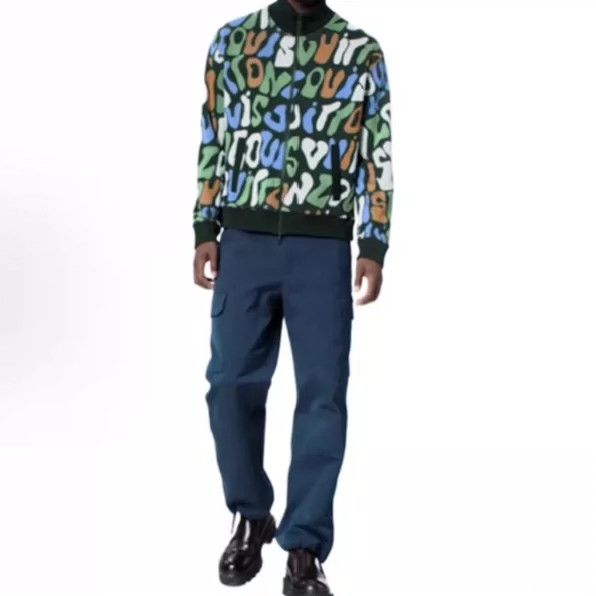 Louis Vuitton Louis Vuitton Pin-embroidered navy overalls pants Size US 44 / EU 60 - 2 Thumbnail