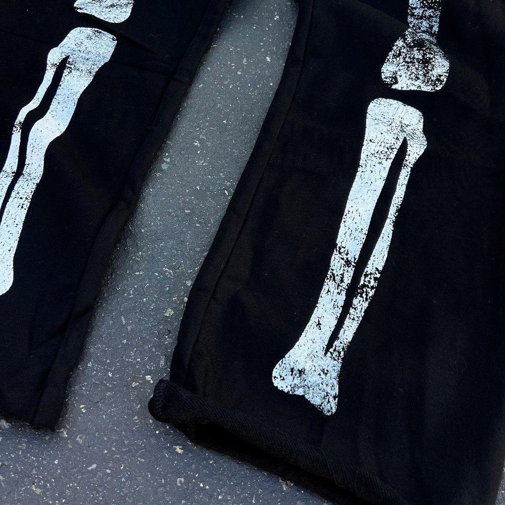 Japanese Brand Cotton Bones Printed Elastic Waist Sweatpants Size US 30 / EU 46 - 4 Thumbnail